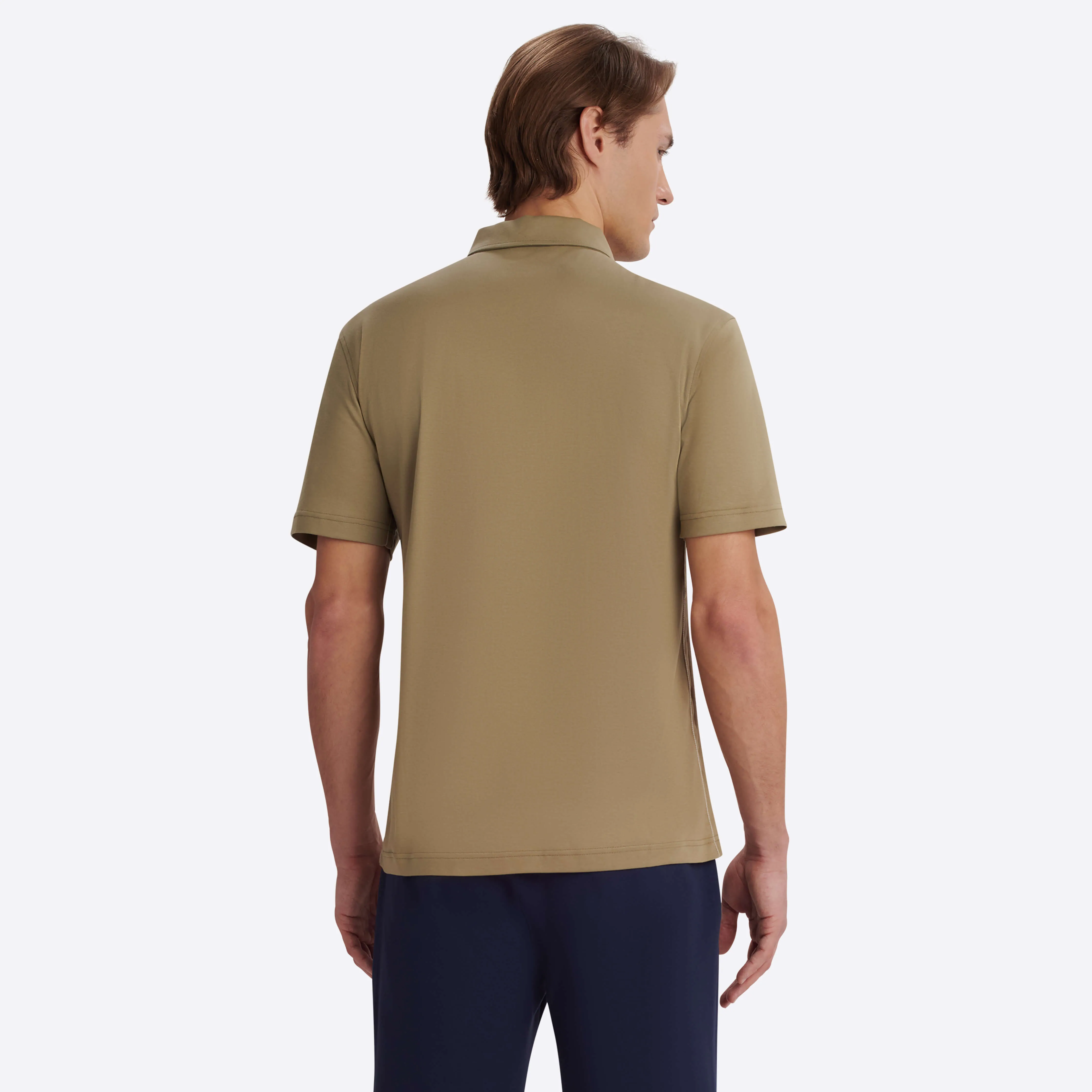 Short Sleeve Quarter Zip Polo sold by Bugatchi product image thumbnail 4