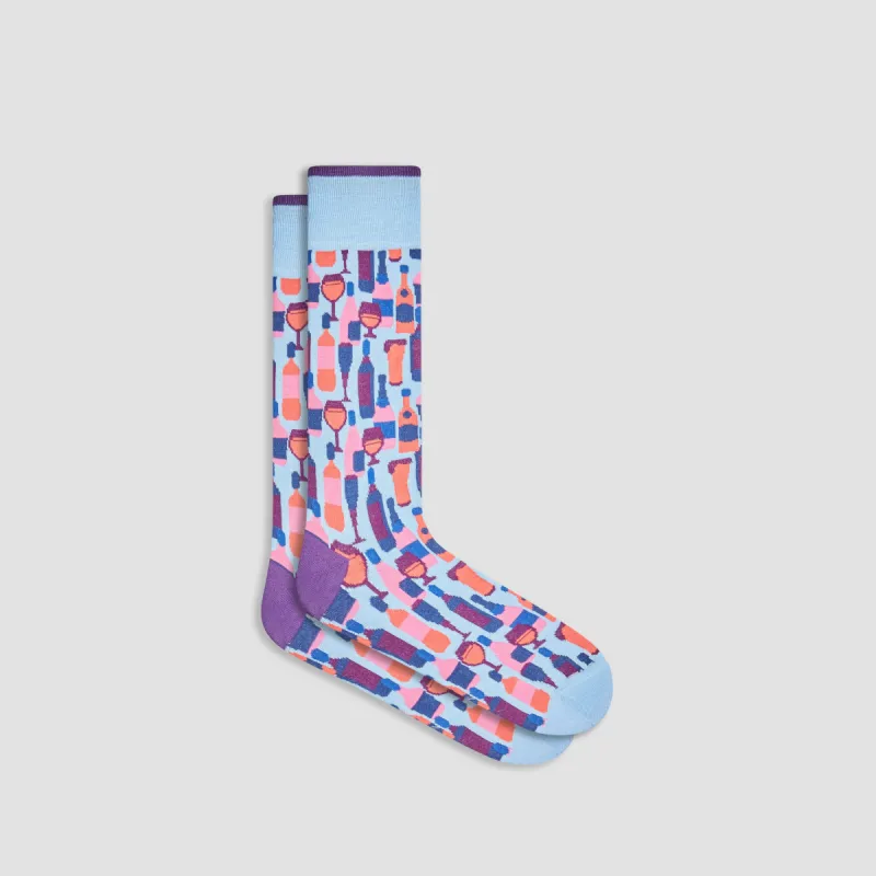 Wine Bar Mid-Calf Socks sold by Bugatchi