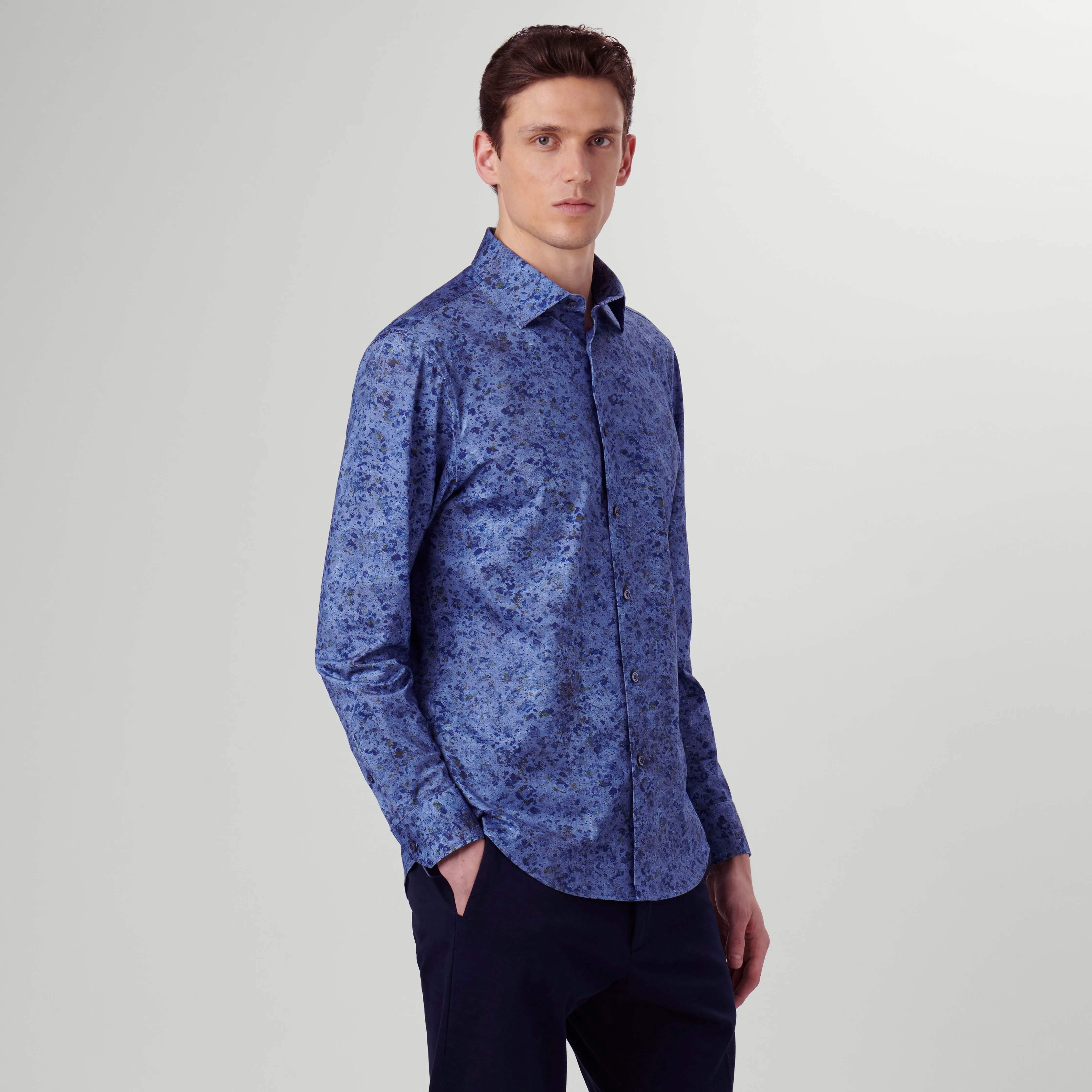 James Marbled OoohCotton Shirt sold by Bugatchi product image thumbnail 3