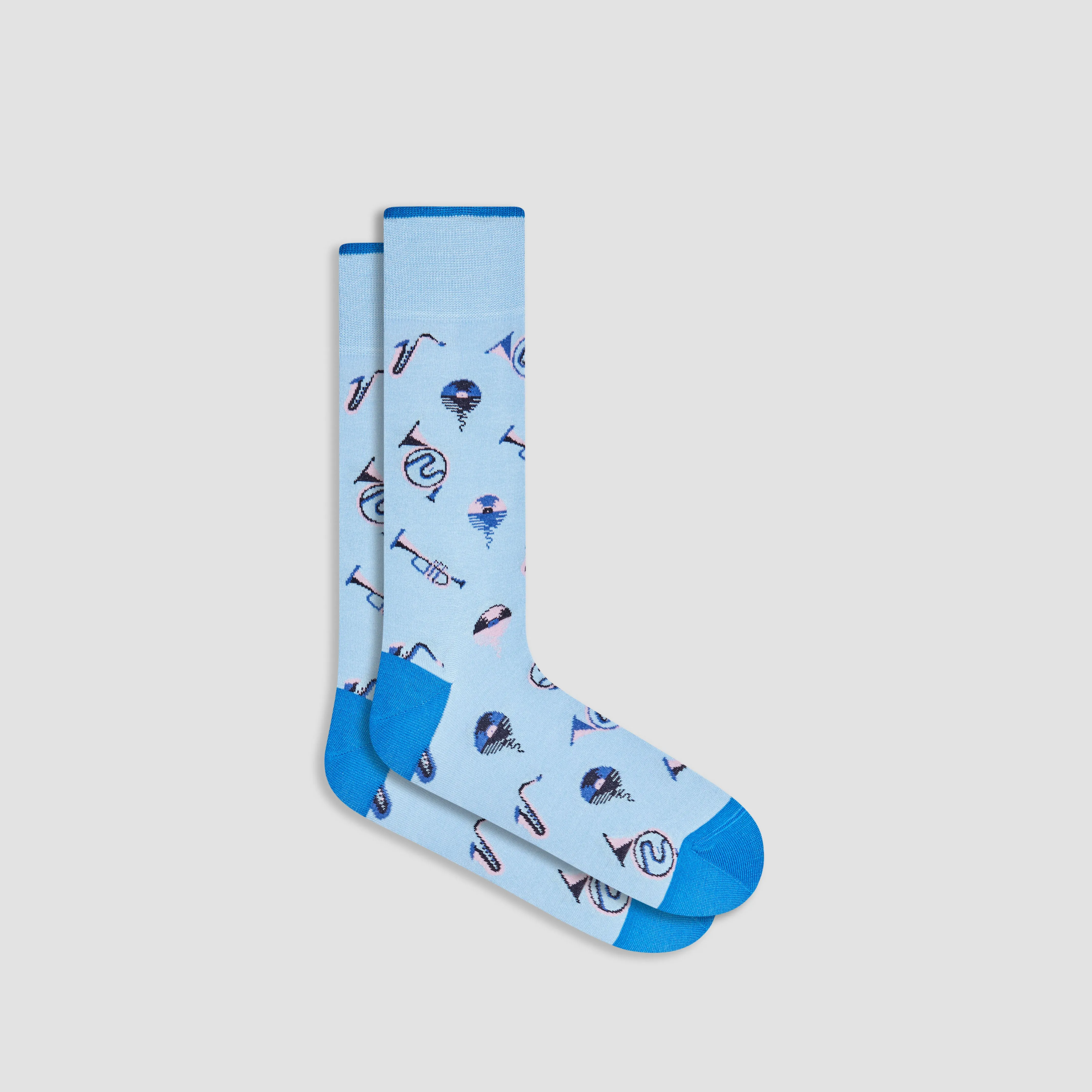 Musical Mid-Calf Socks sold by Bugatchi