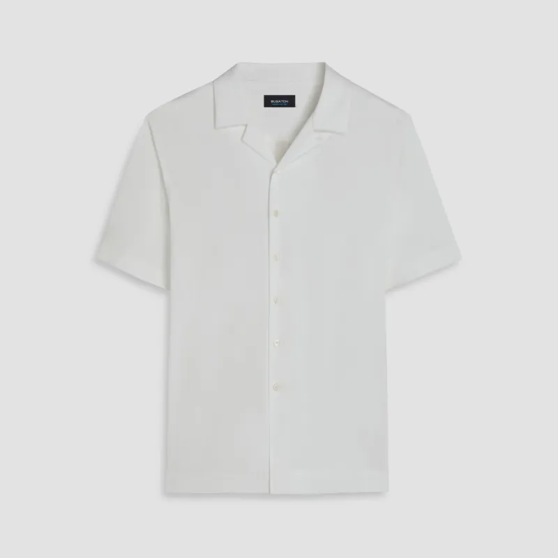 Cole Solid OoohCotton Camp Shirt sold by Bugatchi