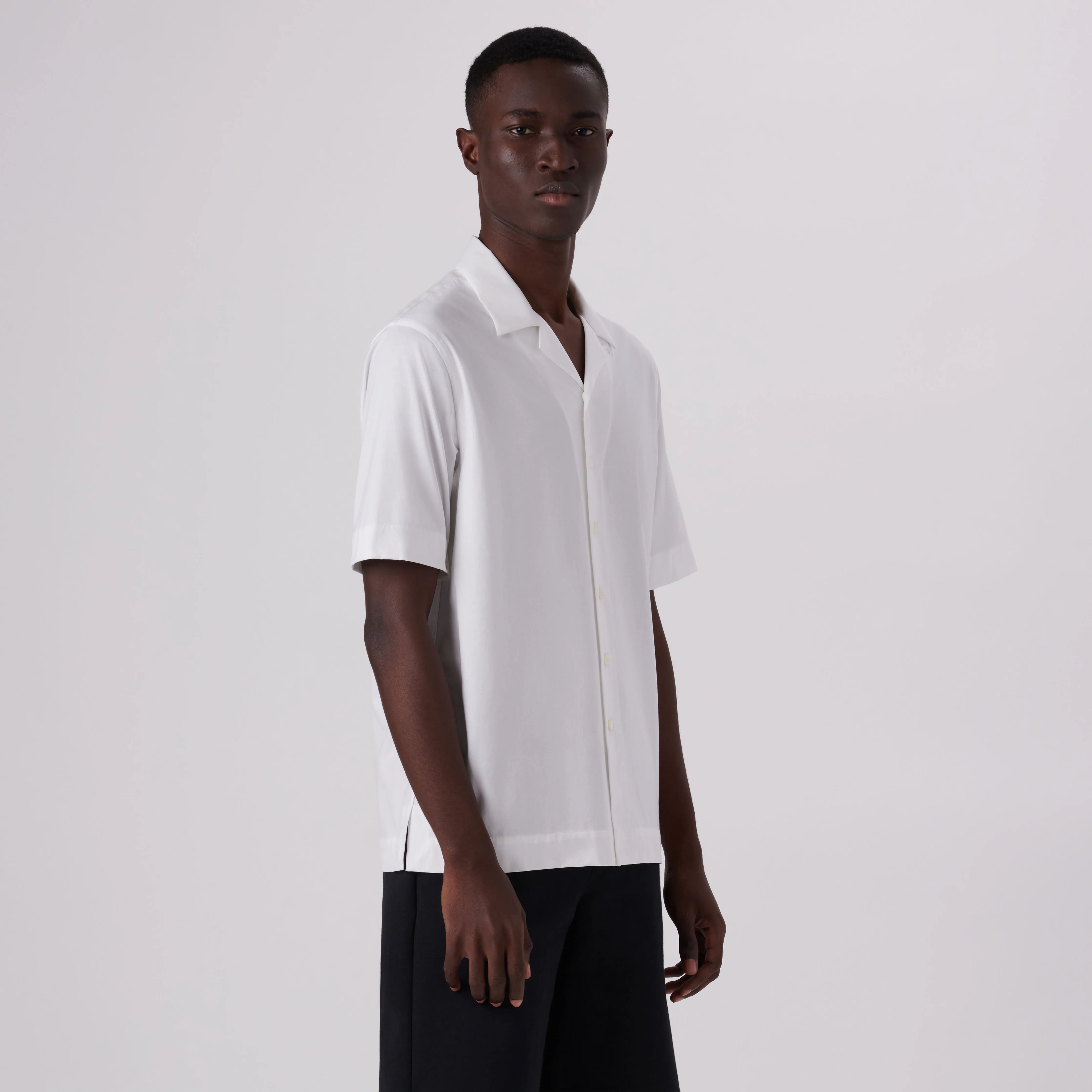 Cole Solid OoohCotton Camp Shirt sold by Bugatchi product image thumbnail 3