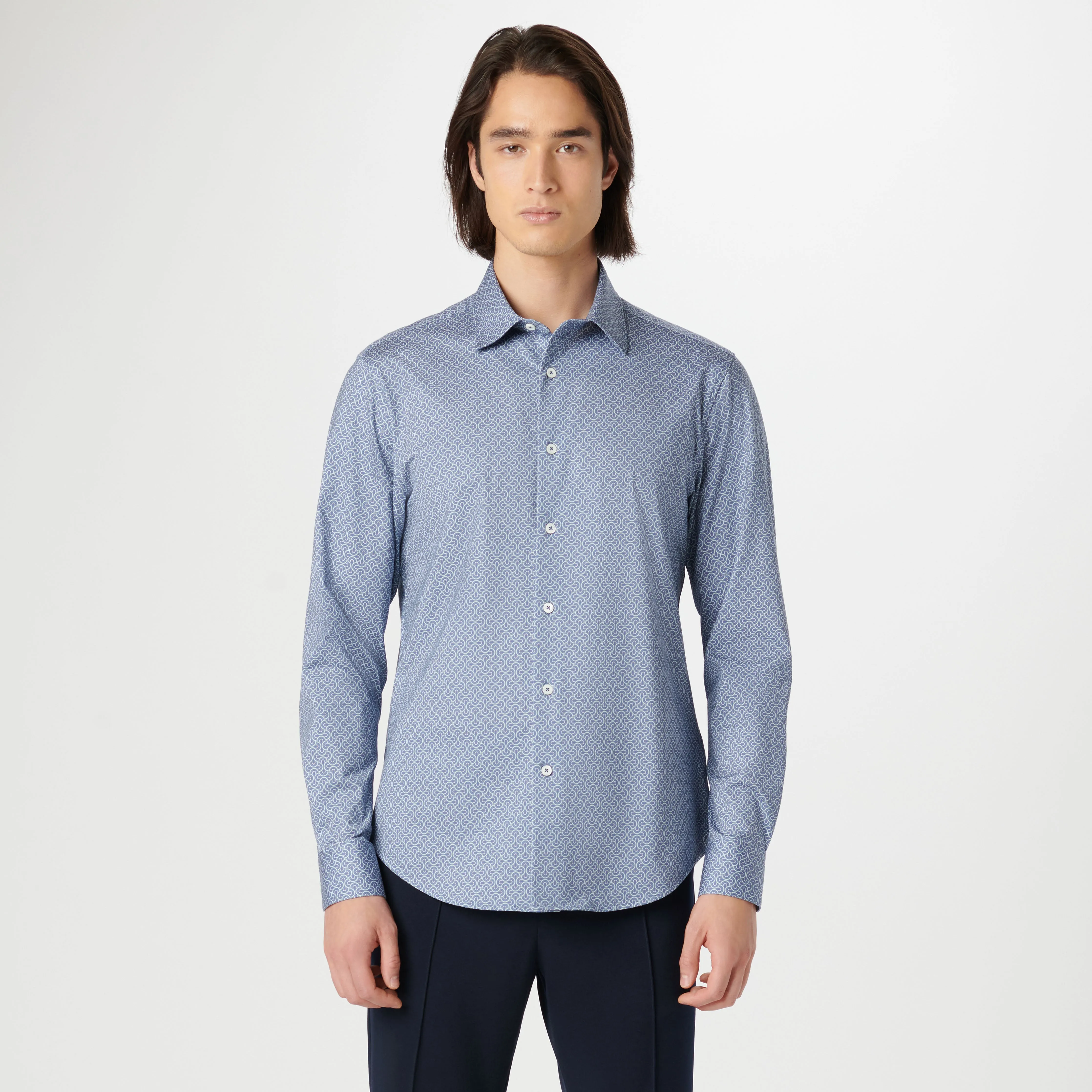 James Geometric OoohCotton Shirt sold by Bugatchi product image thumbnail 2