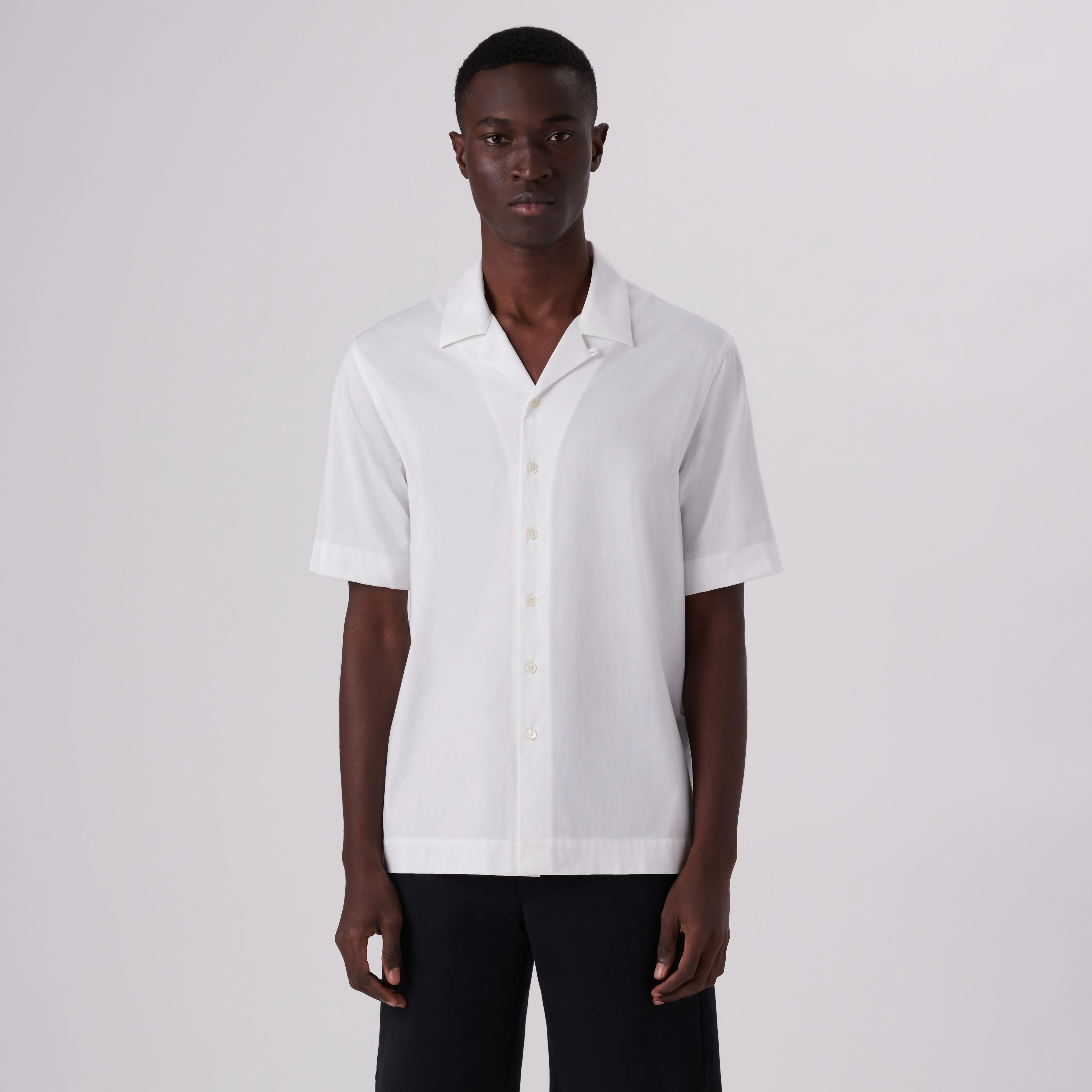 Cole Solid OoohCotton Camp Shirt sold by Bugatchi product image thumbnail 2