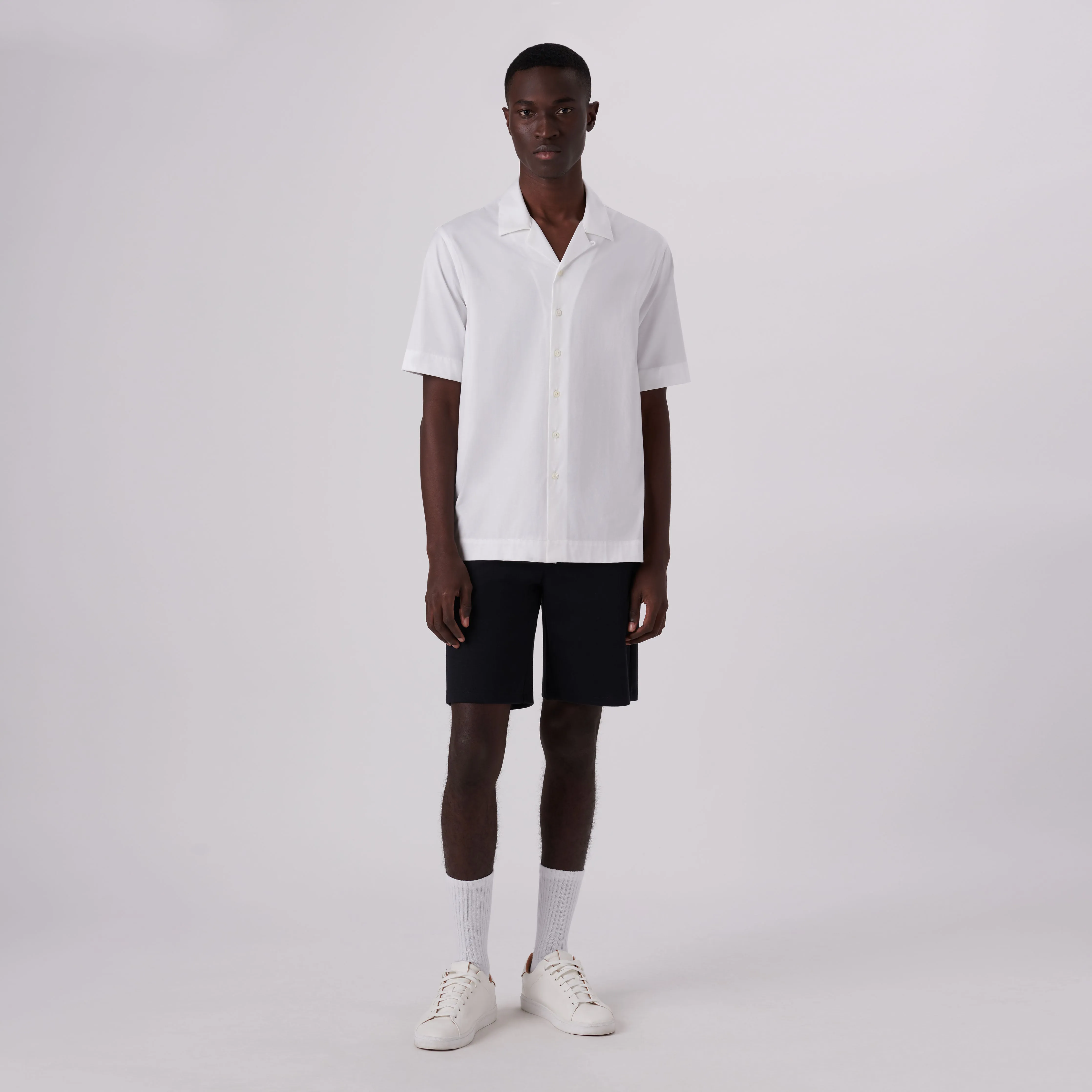 Cole Solid OoohCotton Camp Shirt sold by Bugatchi product image thumbnail 5