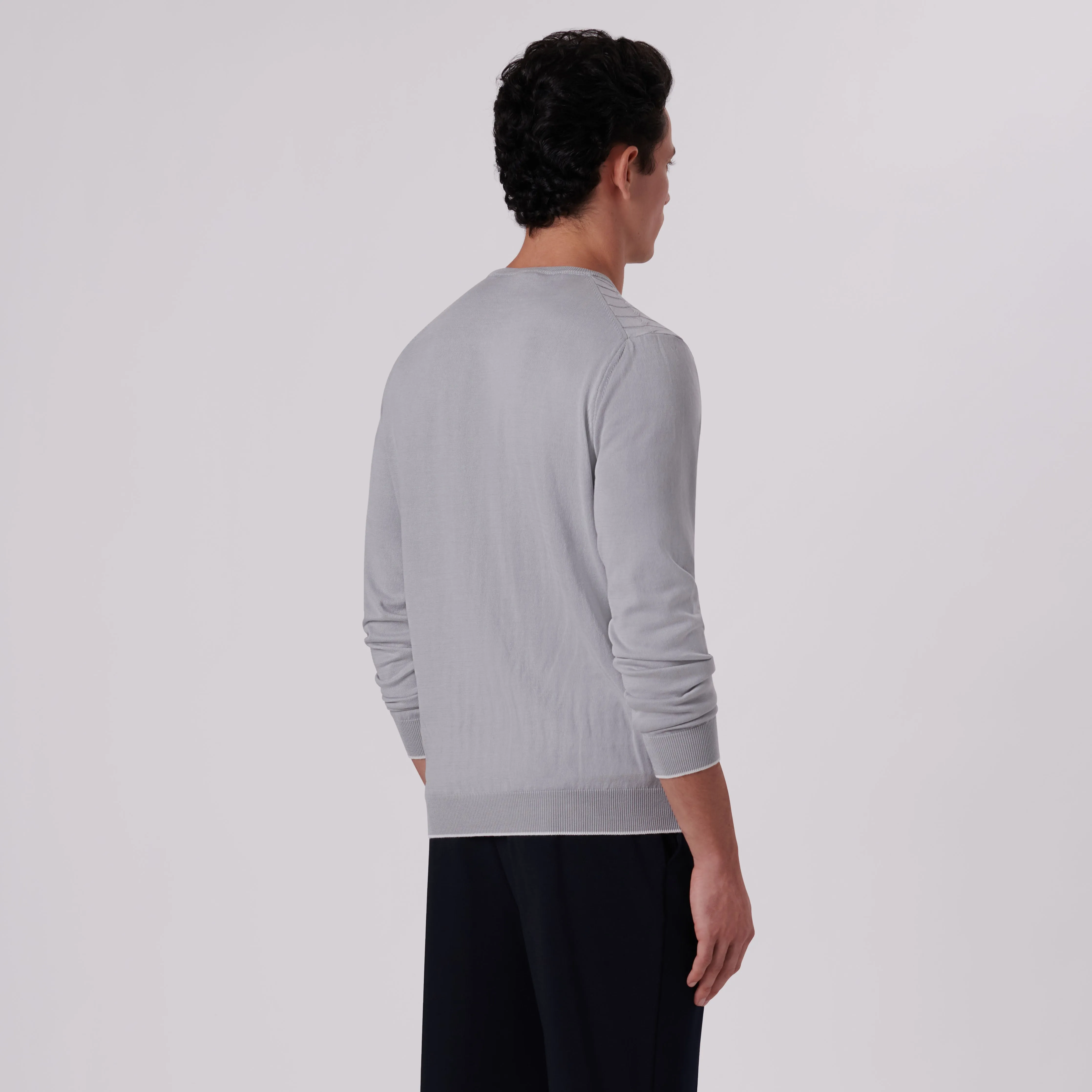 Knit Stitch Crew Neck Sweater sold by Bugatchi product image thumbnail 5