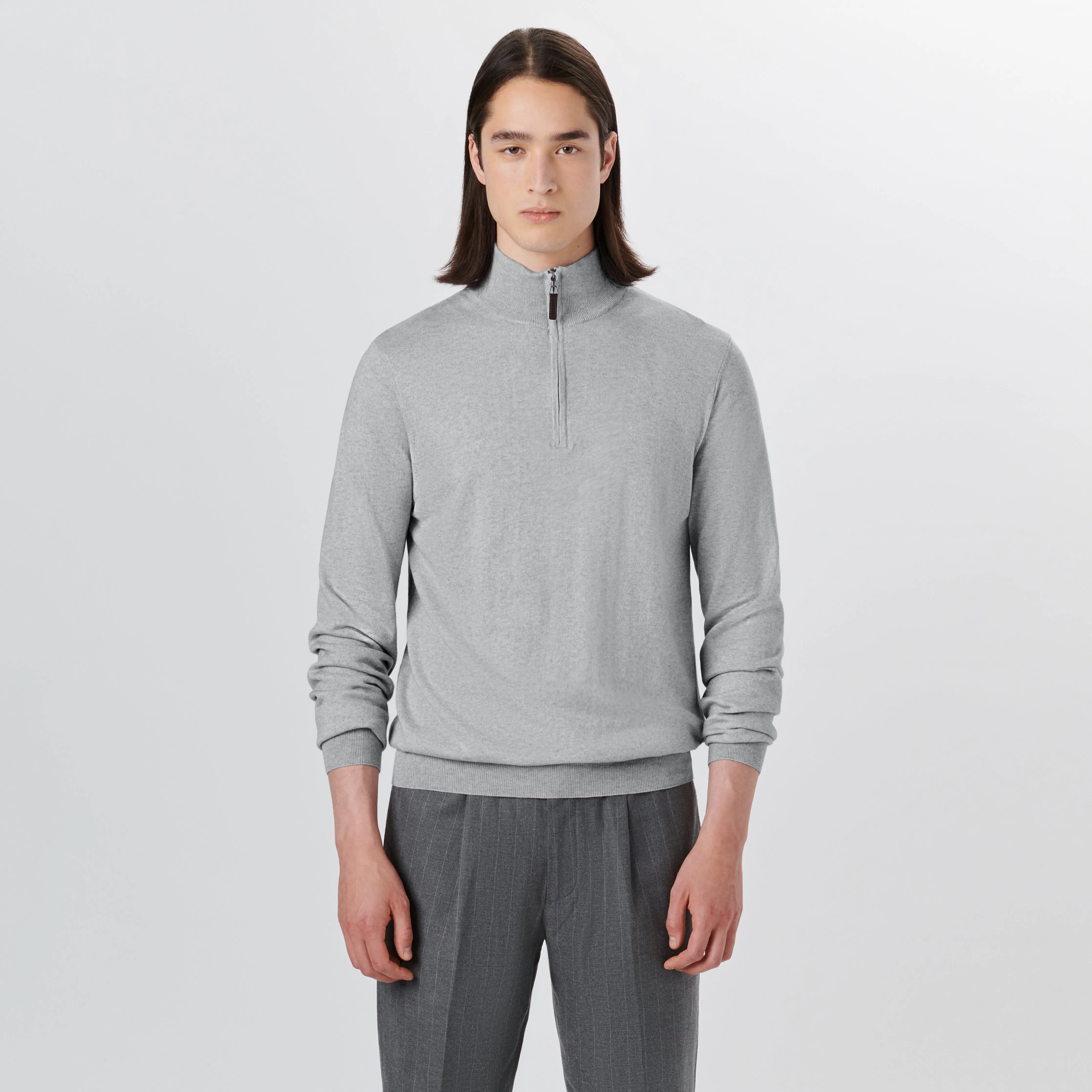Melange Quarter Zip Pullover Sweater sold by Bugatchi product image thumbnail 2