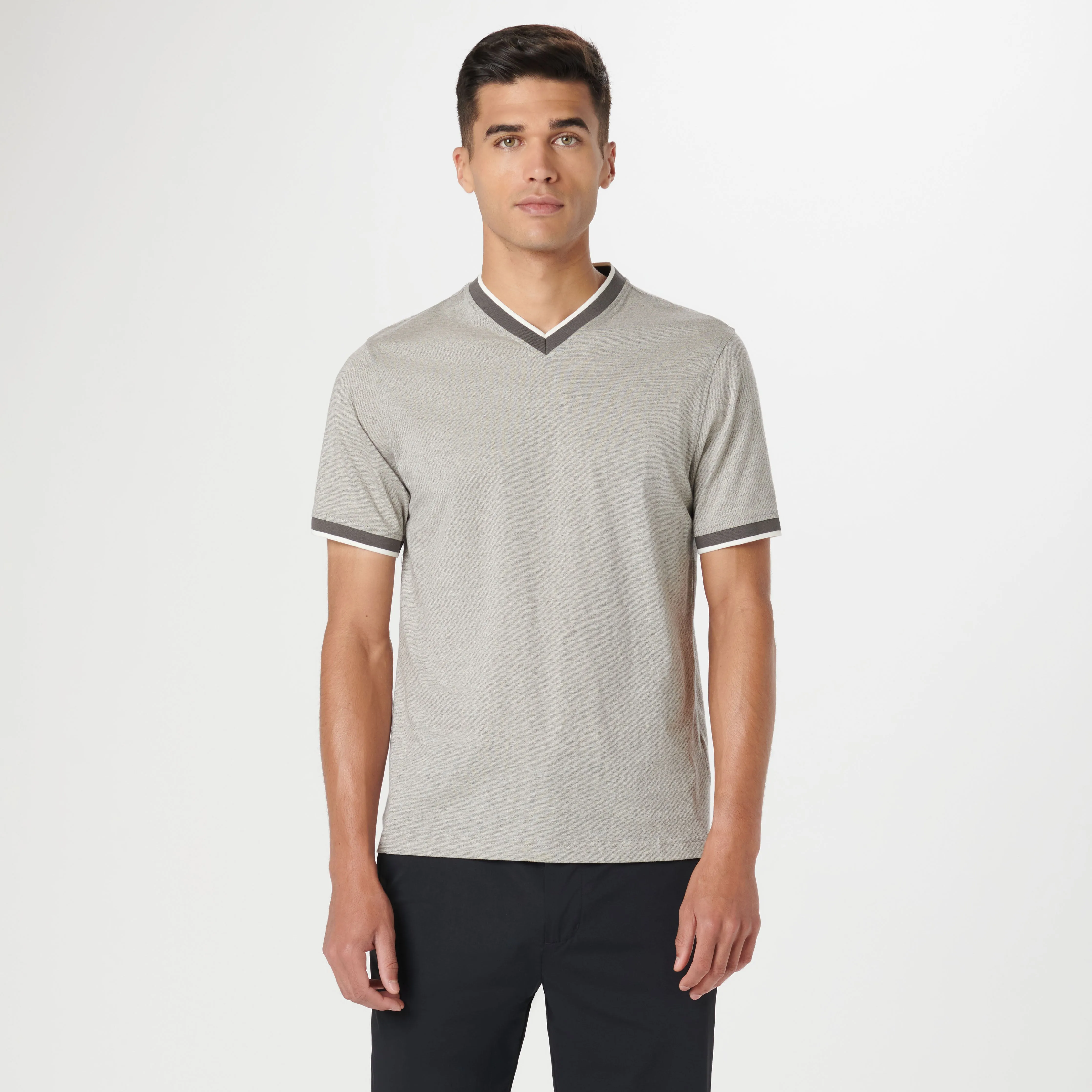 Performance High V-Neck T-Shirt sold by Bugatchi product image thumbnail 2