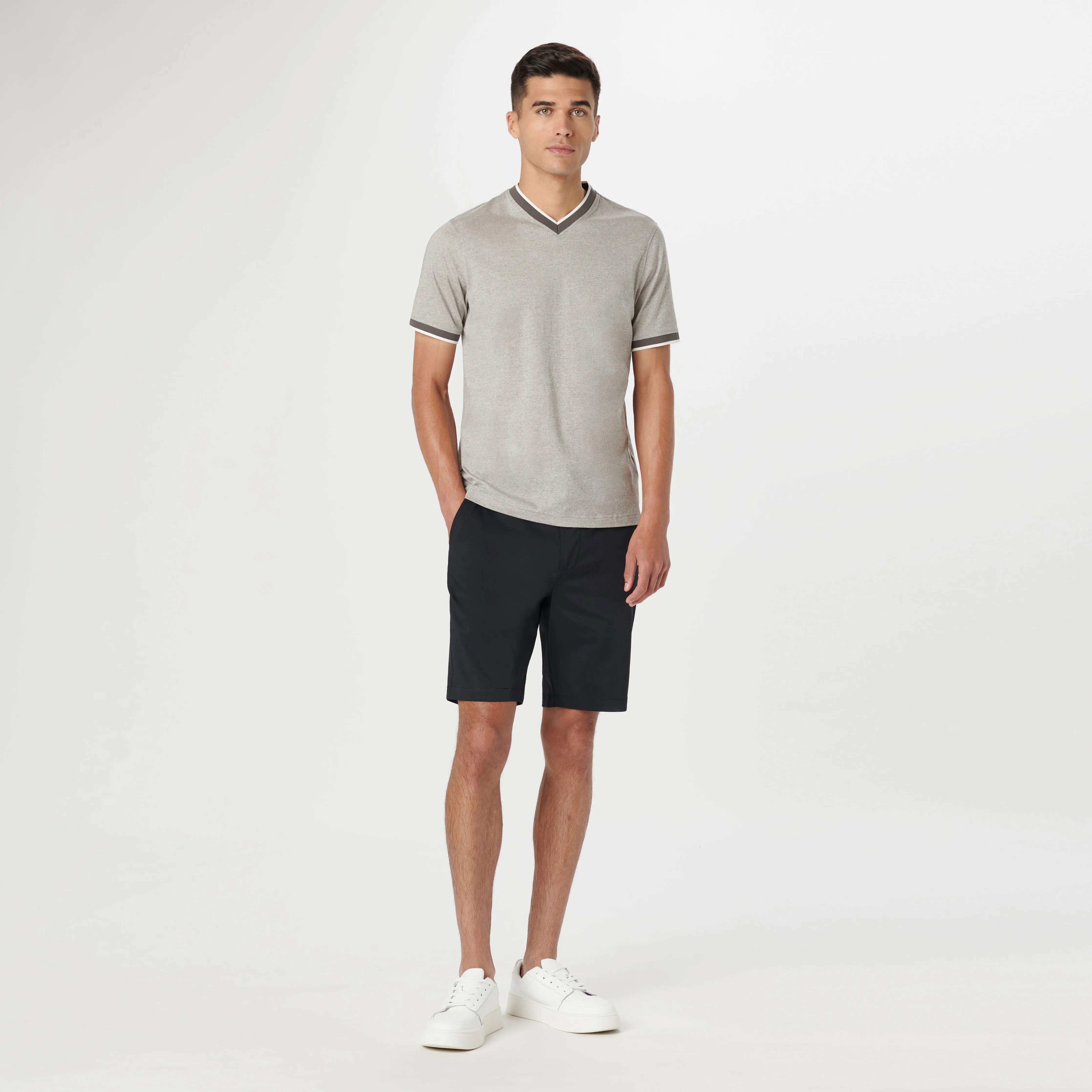 Performance High V-Neck T-Shirt sold by Bugatchi product image thumbnail 5