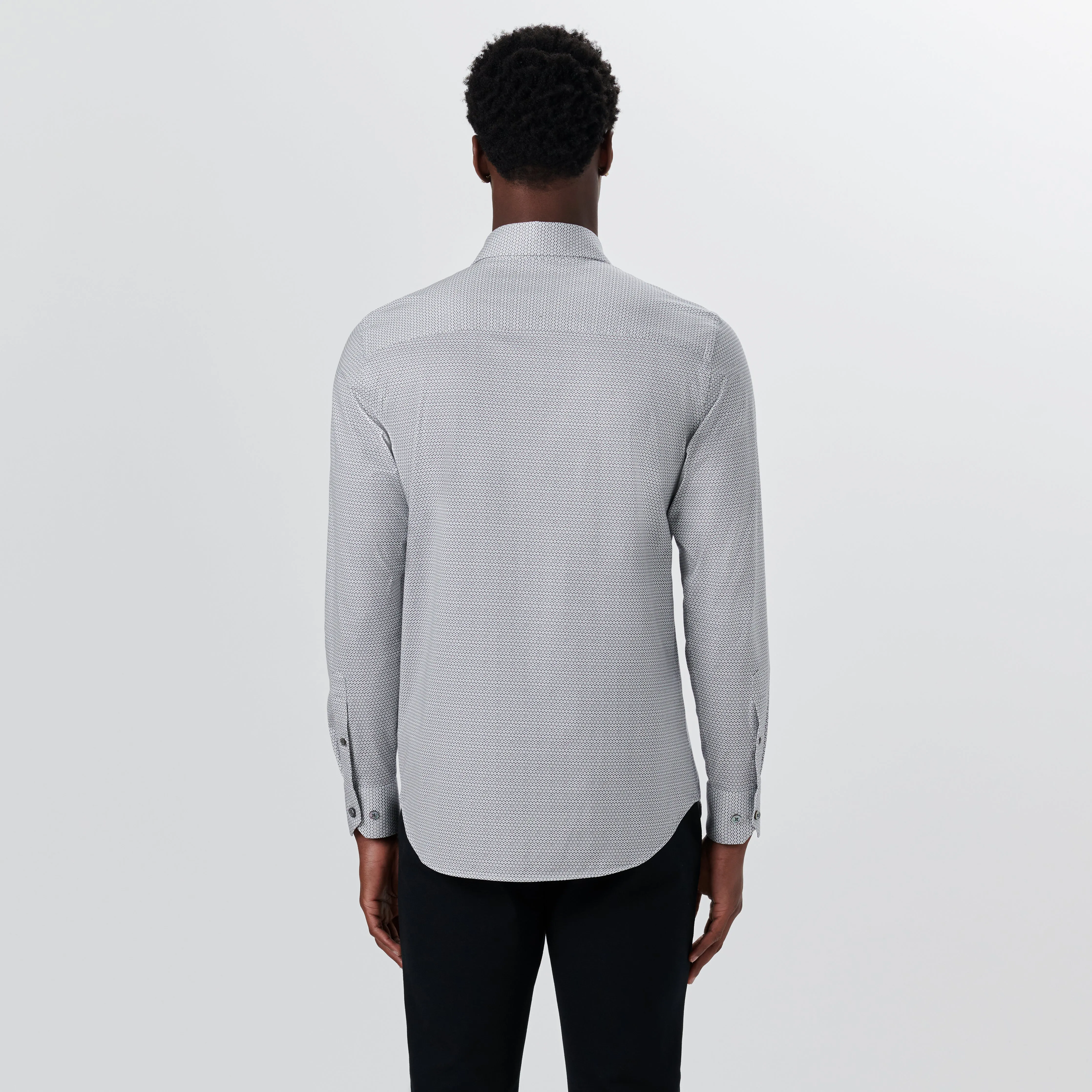 JAMES Geometric Print OoohCotton Shirt sold by Bugatchi product image thumbnail 4