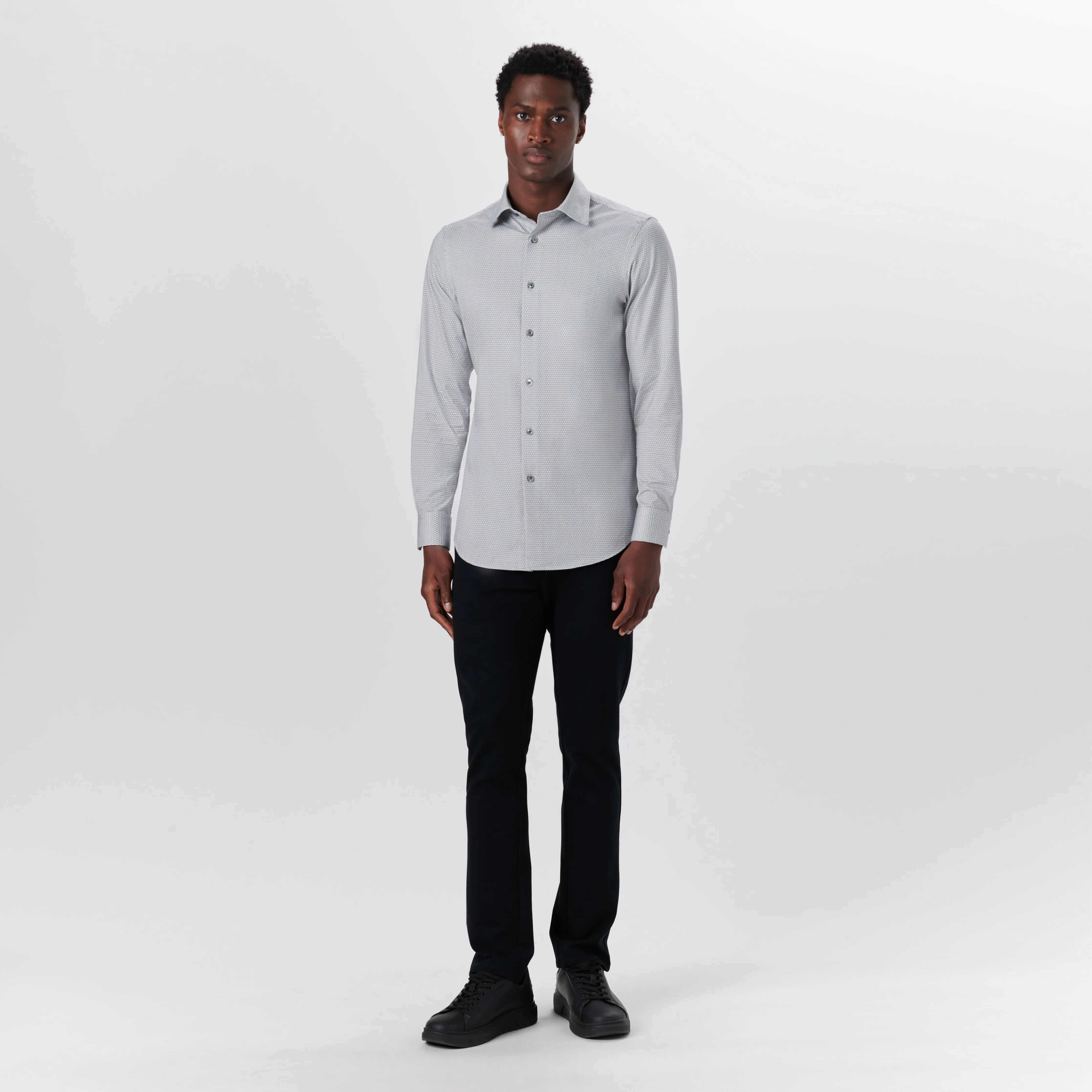 JAMES Geometric Print OoohCotton Shirt sold by Bugatchi product image thumbnail 5