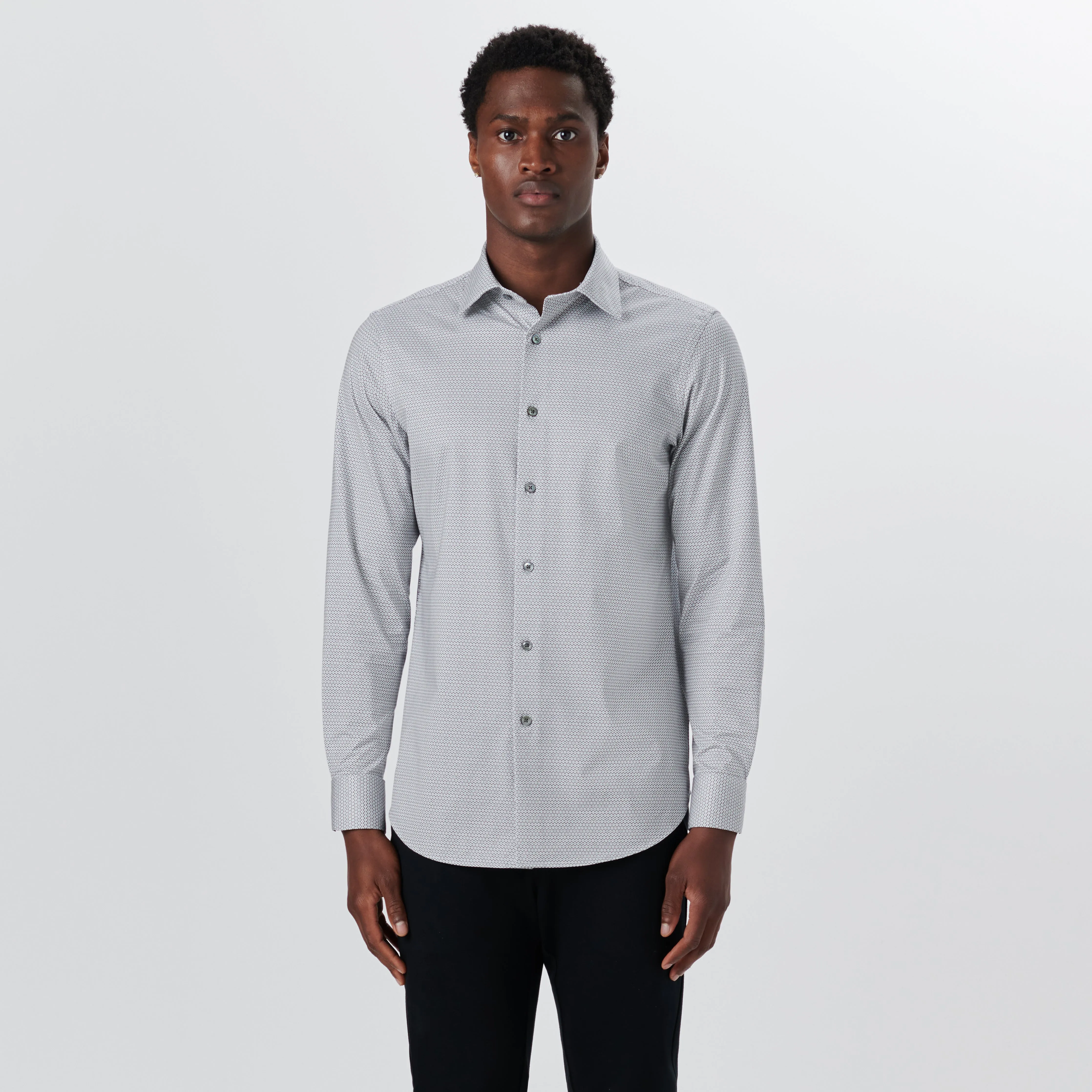 JAMES Geometric Print OoohCotton Shirt sold by Bugatchi product image thumbnail 2