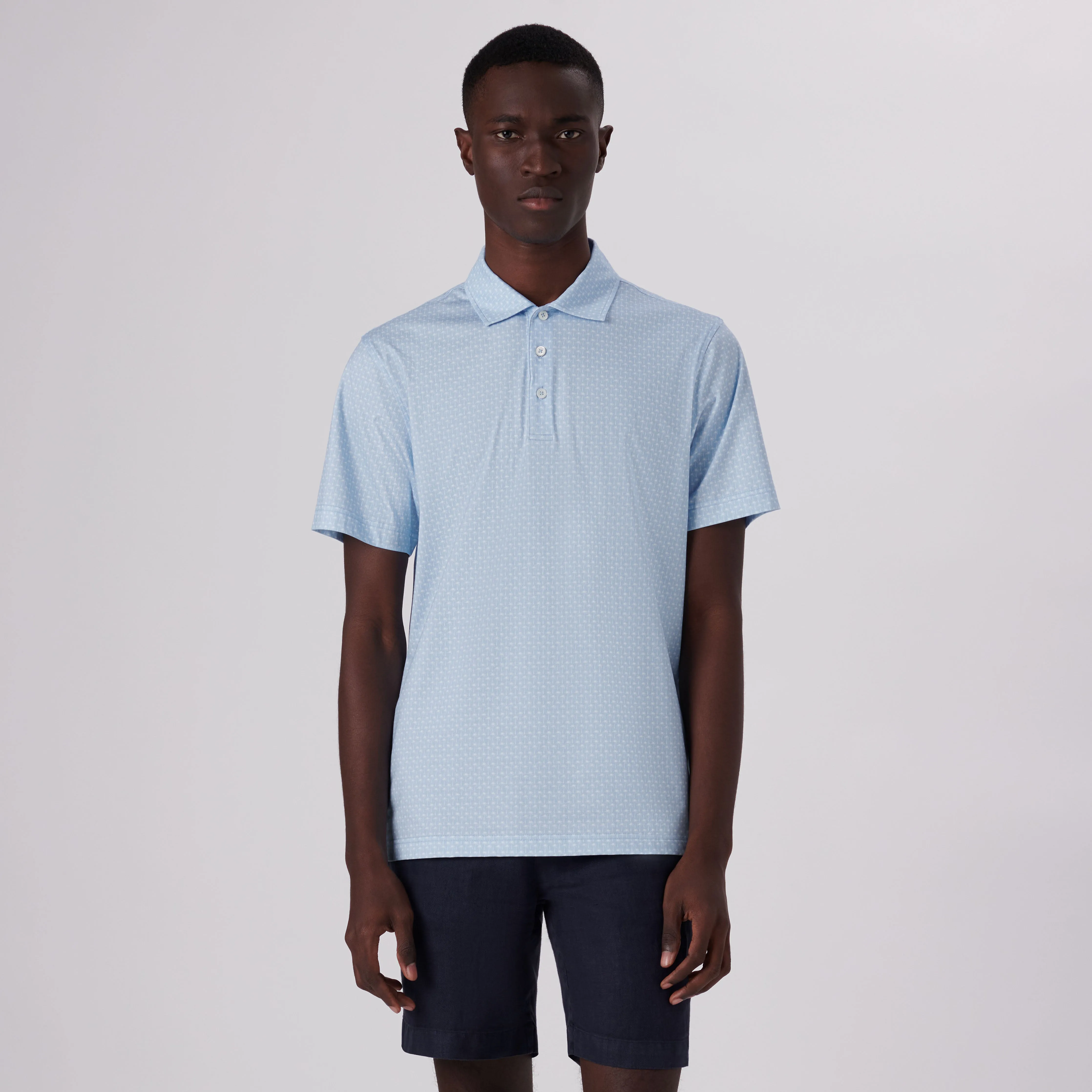 Victor Palm Trees Print OoohCotton Polo sold by Bugatchi product image thumbnail 2