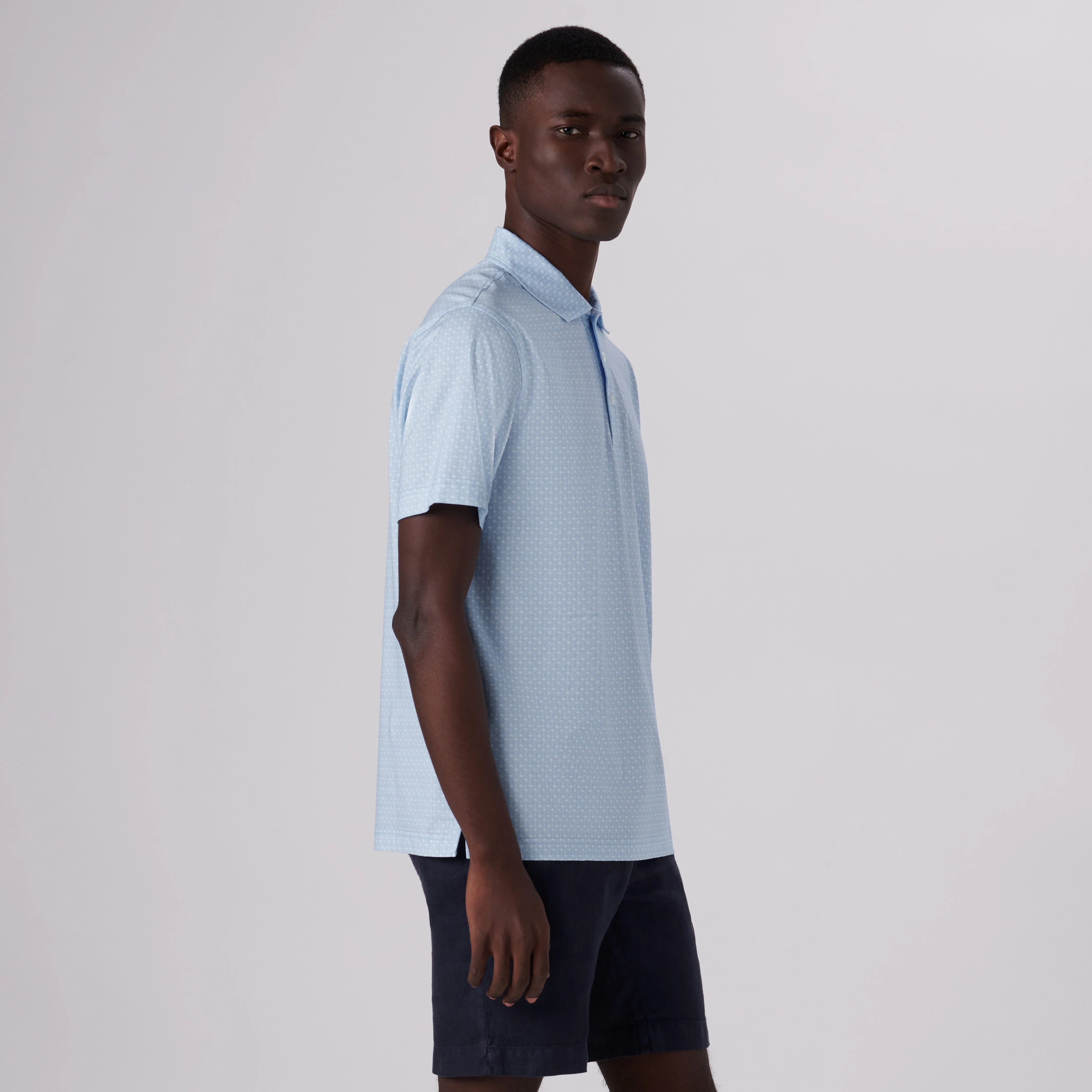 Victor Palm Trees Print OoohCotton Polo sold by Bugatchi product image thumbnail 3