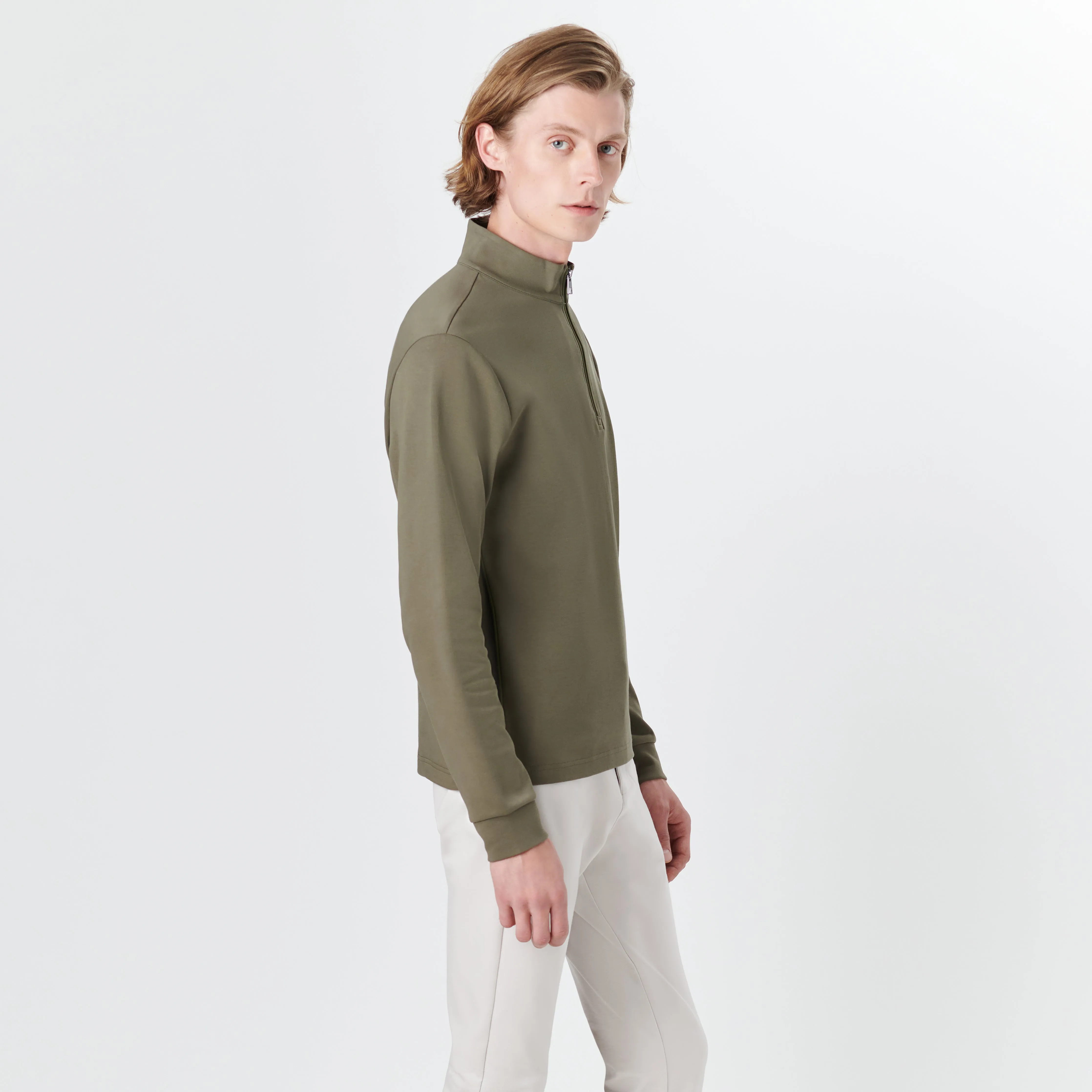 Long Sleeve Quarter Zip Pullover sold by Bugatchi product image thumbnail 3