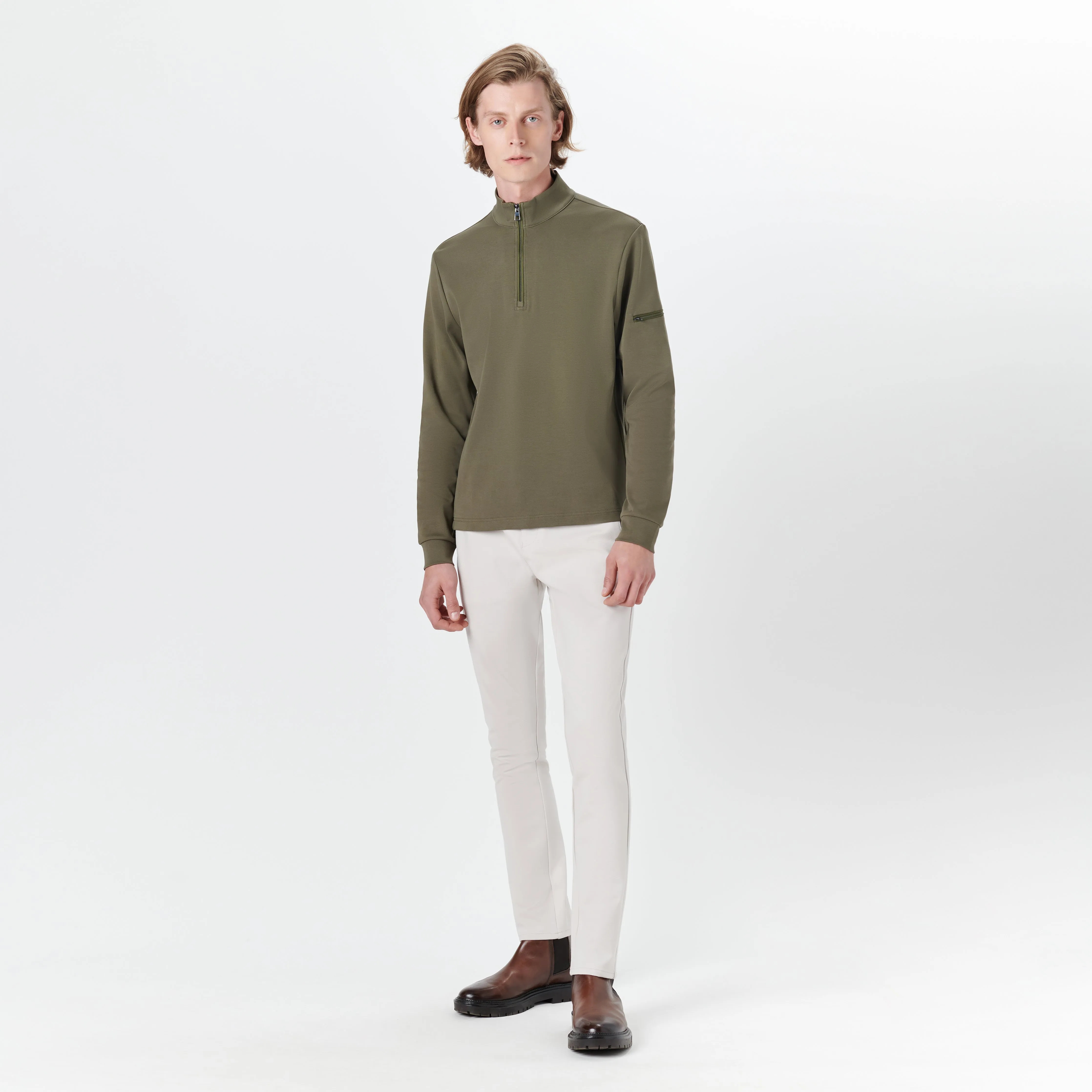 Long Sleeve Quarter Zip Pullover sold by Bugatchi product image thumbnail 5