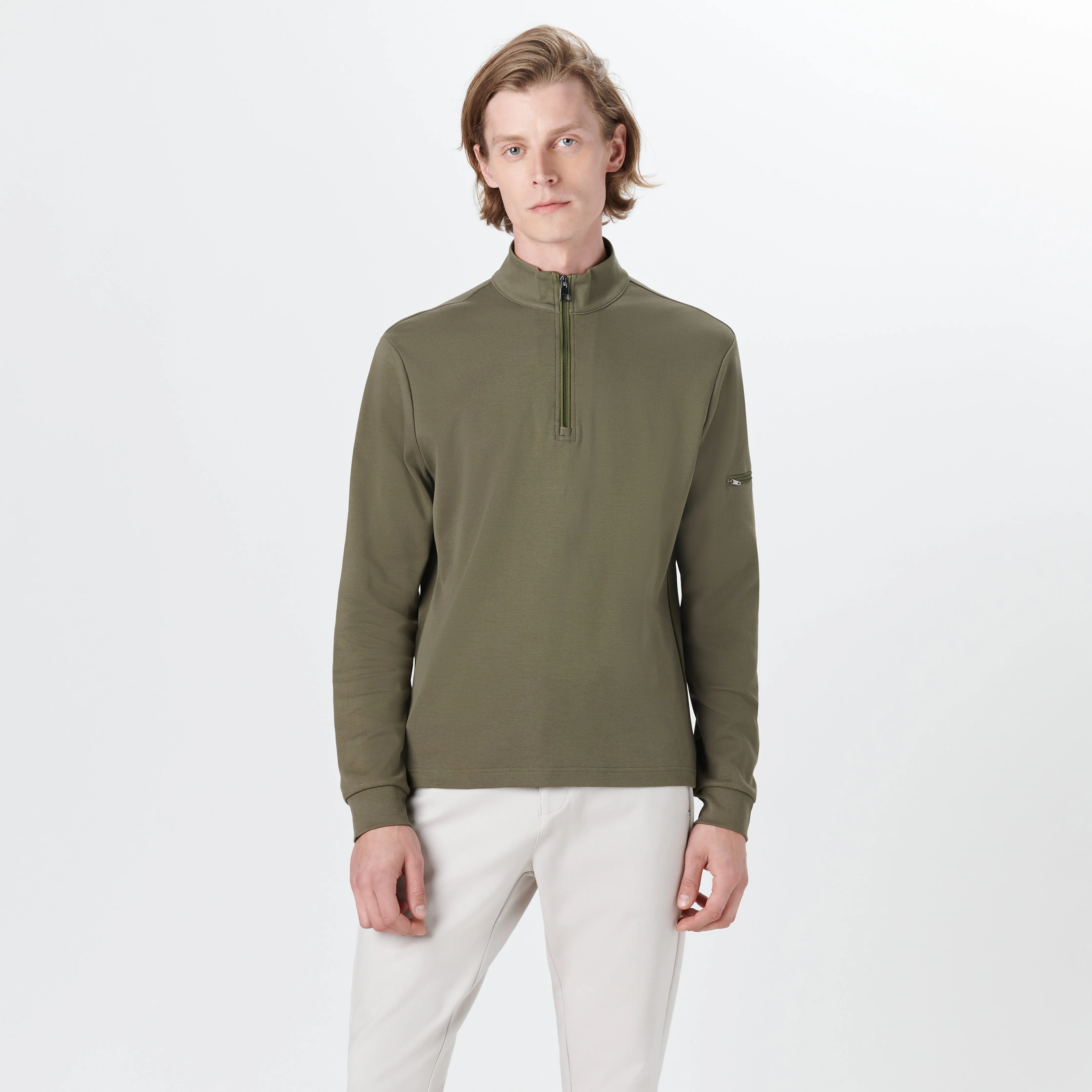 Long Sleeve Quarter Zip Pullover sold by Bugatchi product image thumbnail 2
