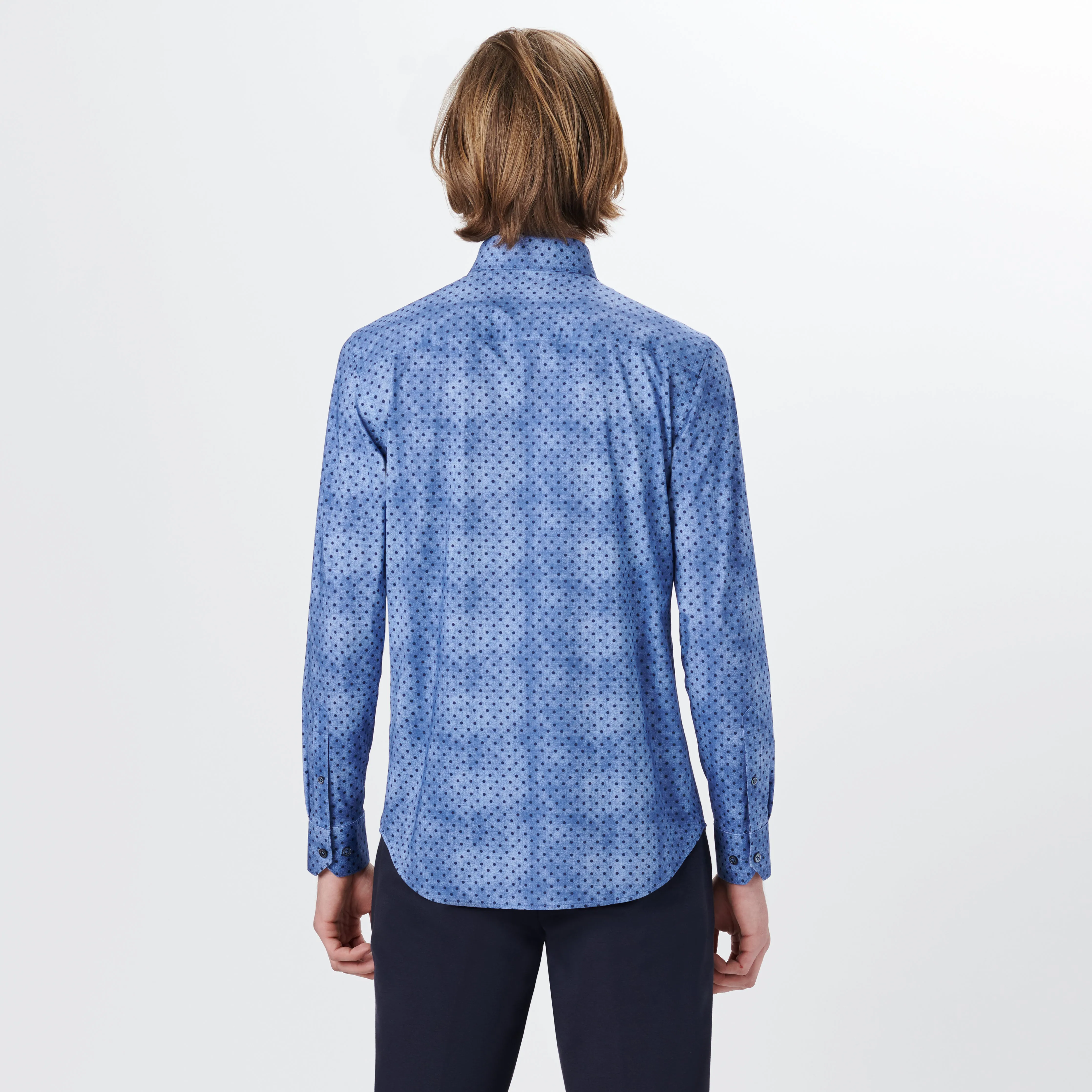 JAMES Polka Dot Print OoohCotton Shirt sold by Bugatchi product image thumbnail 4