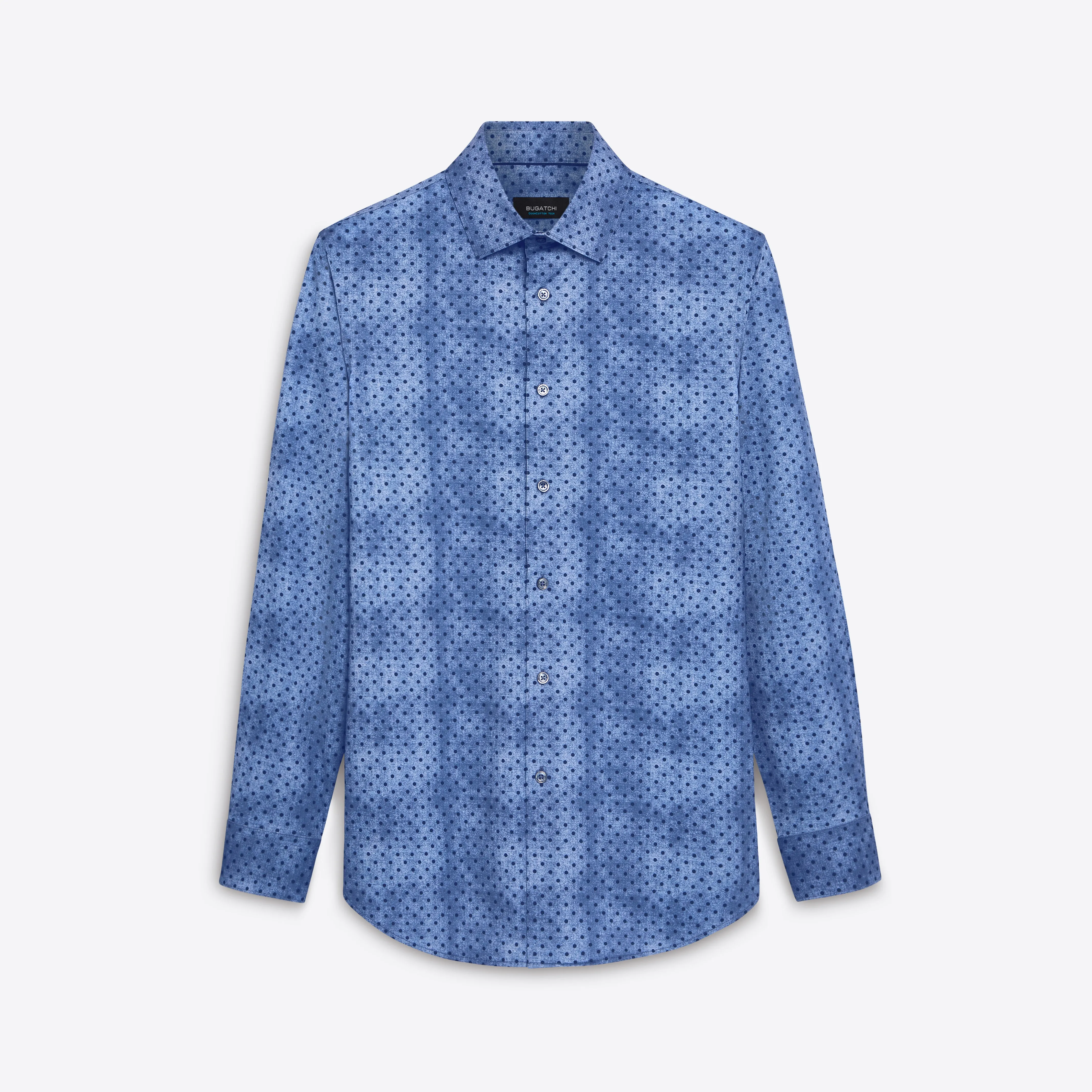 JAMES Polka Dot Print OoohCotton Shirt sold by Bugatchi