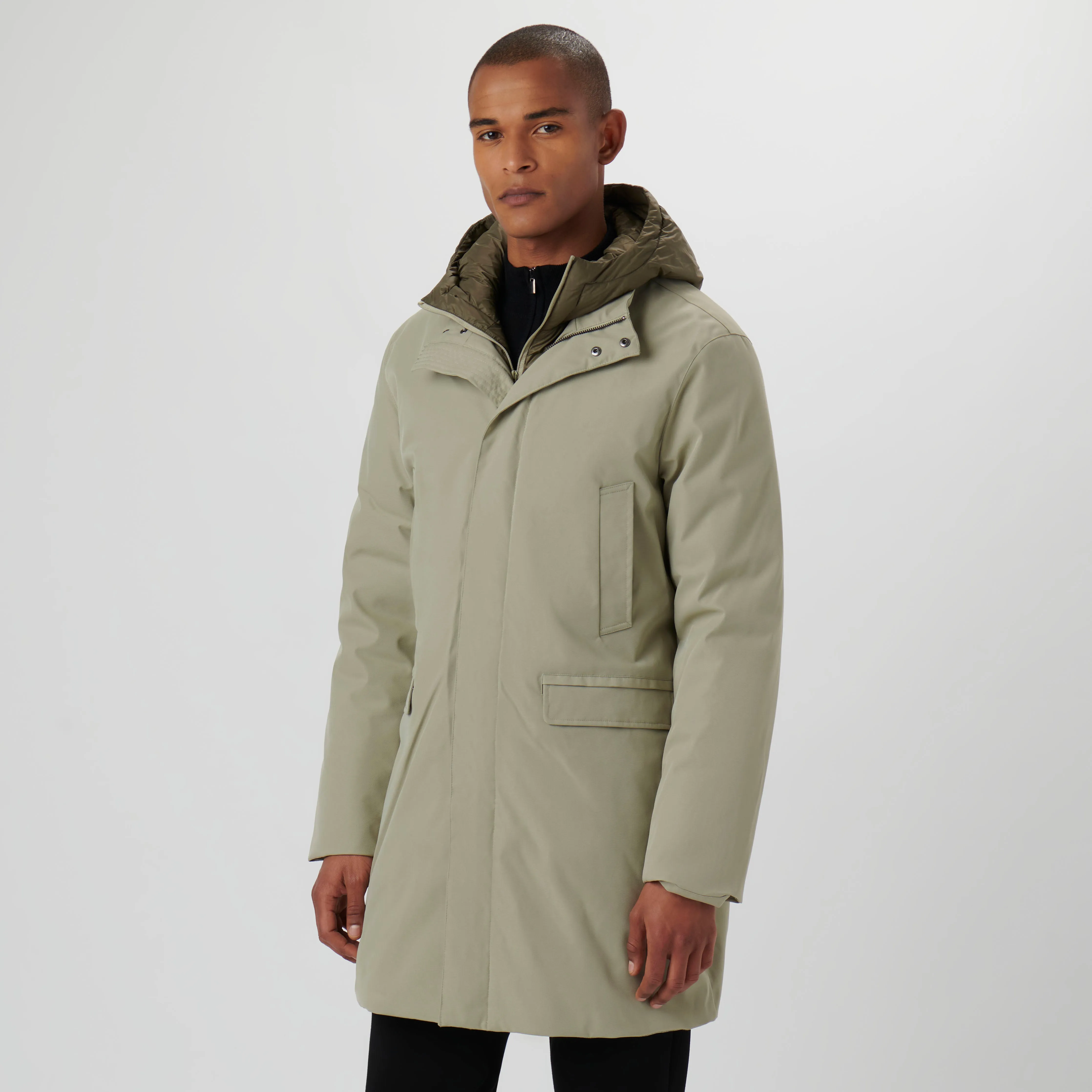 Three Quarter Jacket With Hood sold by Bugatchi product image thumbnail 3