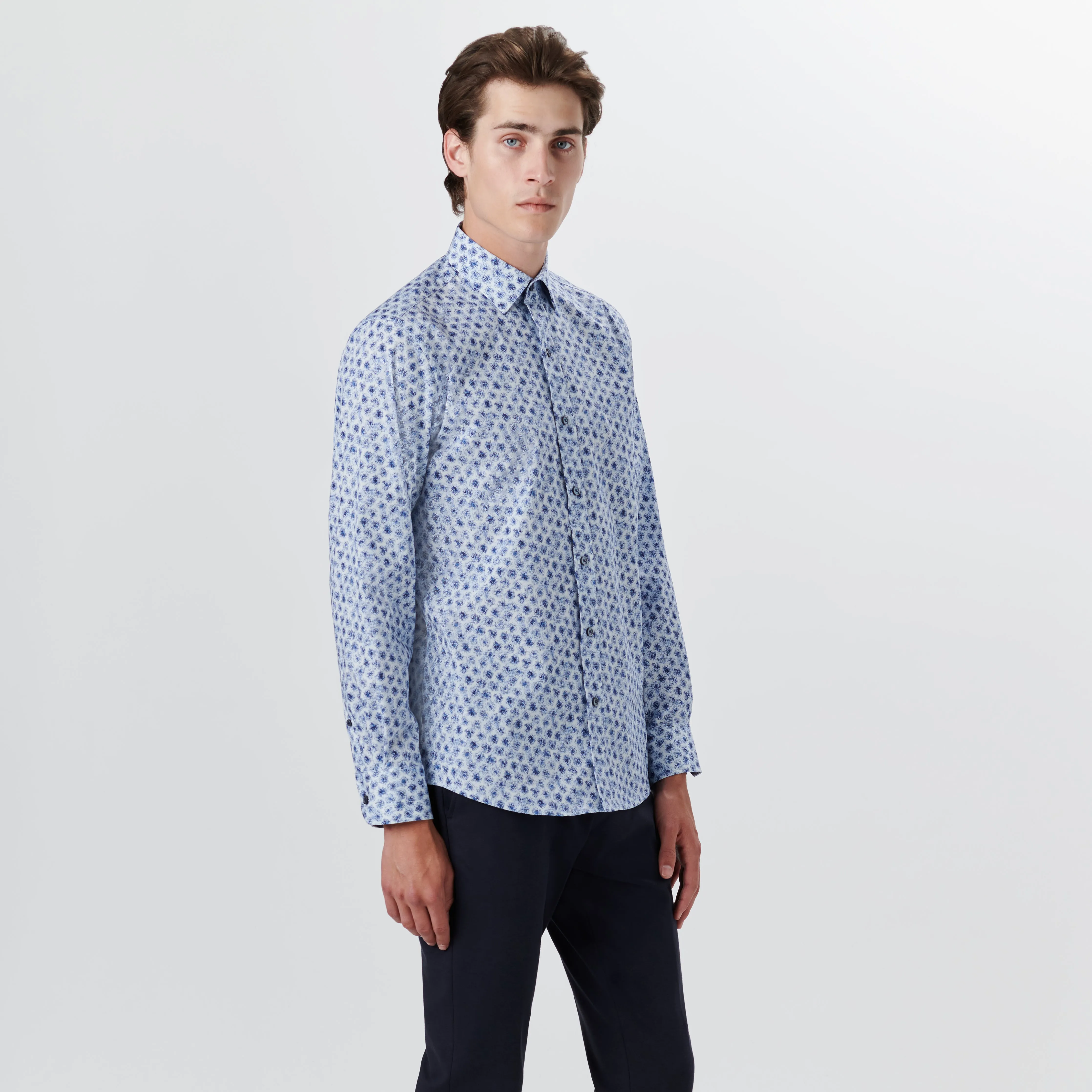 JULIAN Abstract Print Shirt sold by Bugatchi product image thumbnail 3
