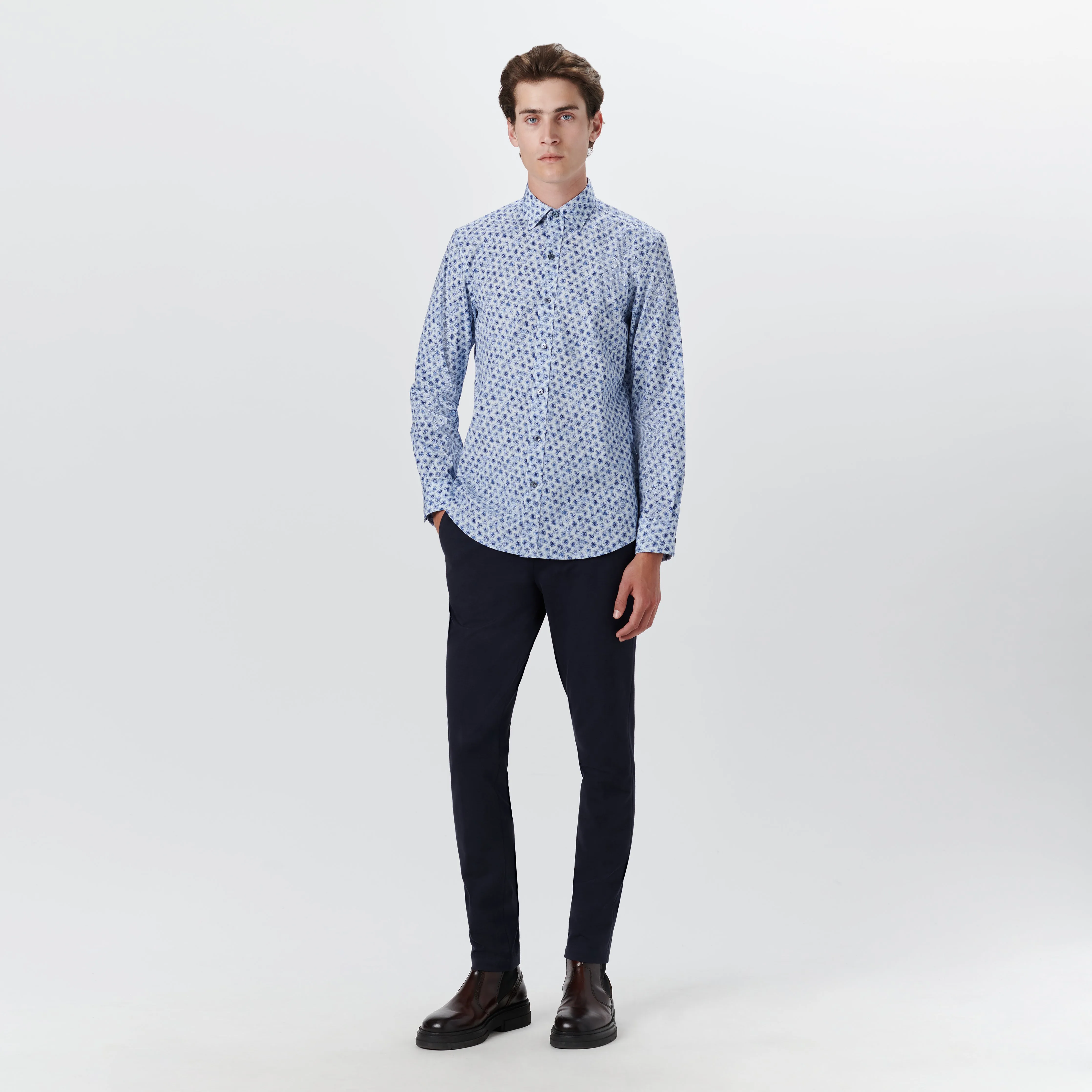 JULIAN Abstract Print Shirt sold by Bugatchi product image thumbnail 5