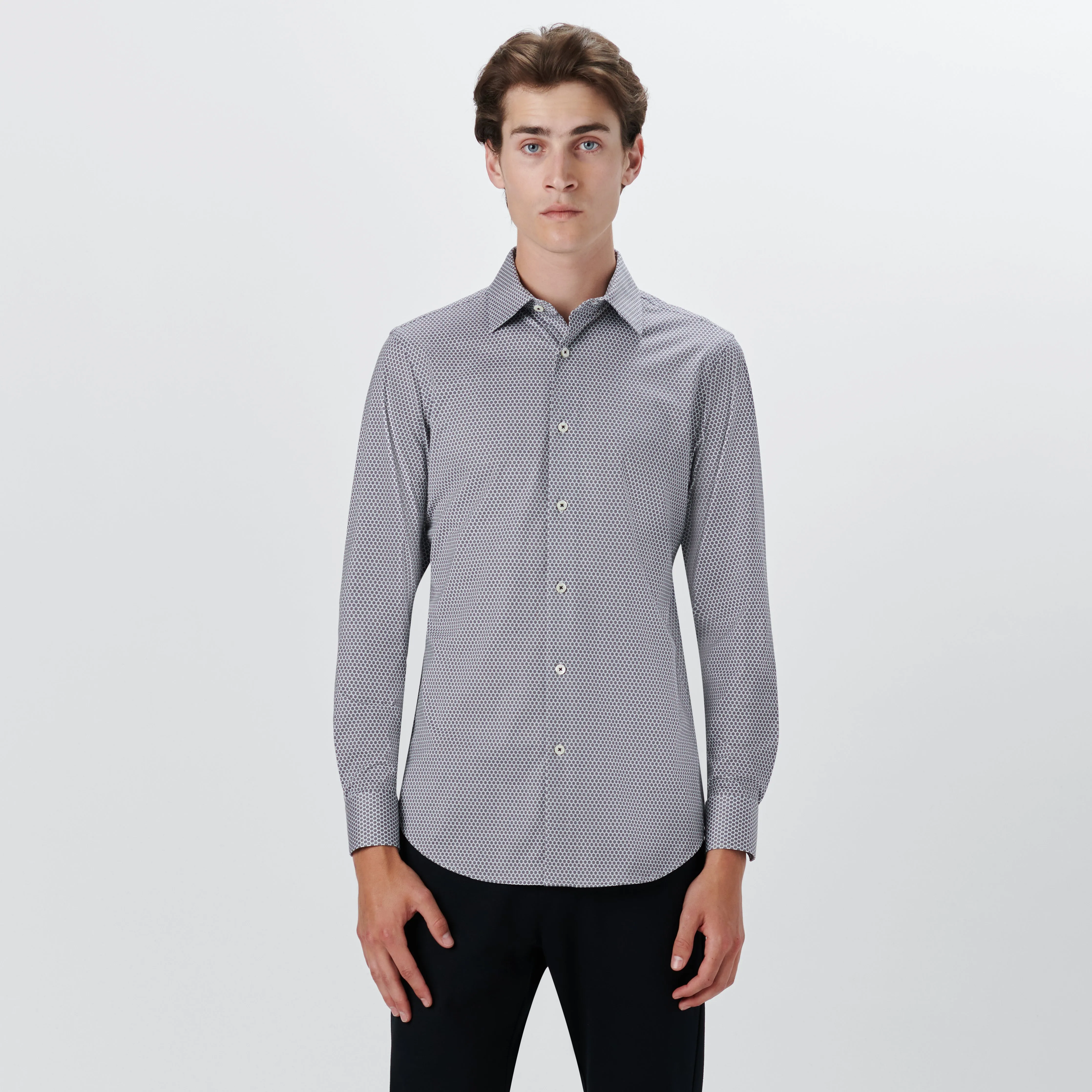 JAMES Geometric Print OoohCotton Shirt sold by Bugatchi product image thumbnail 2