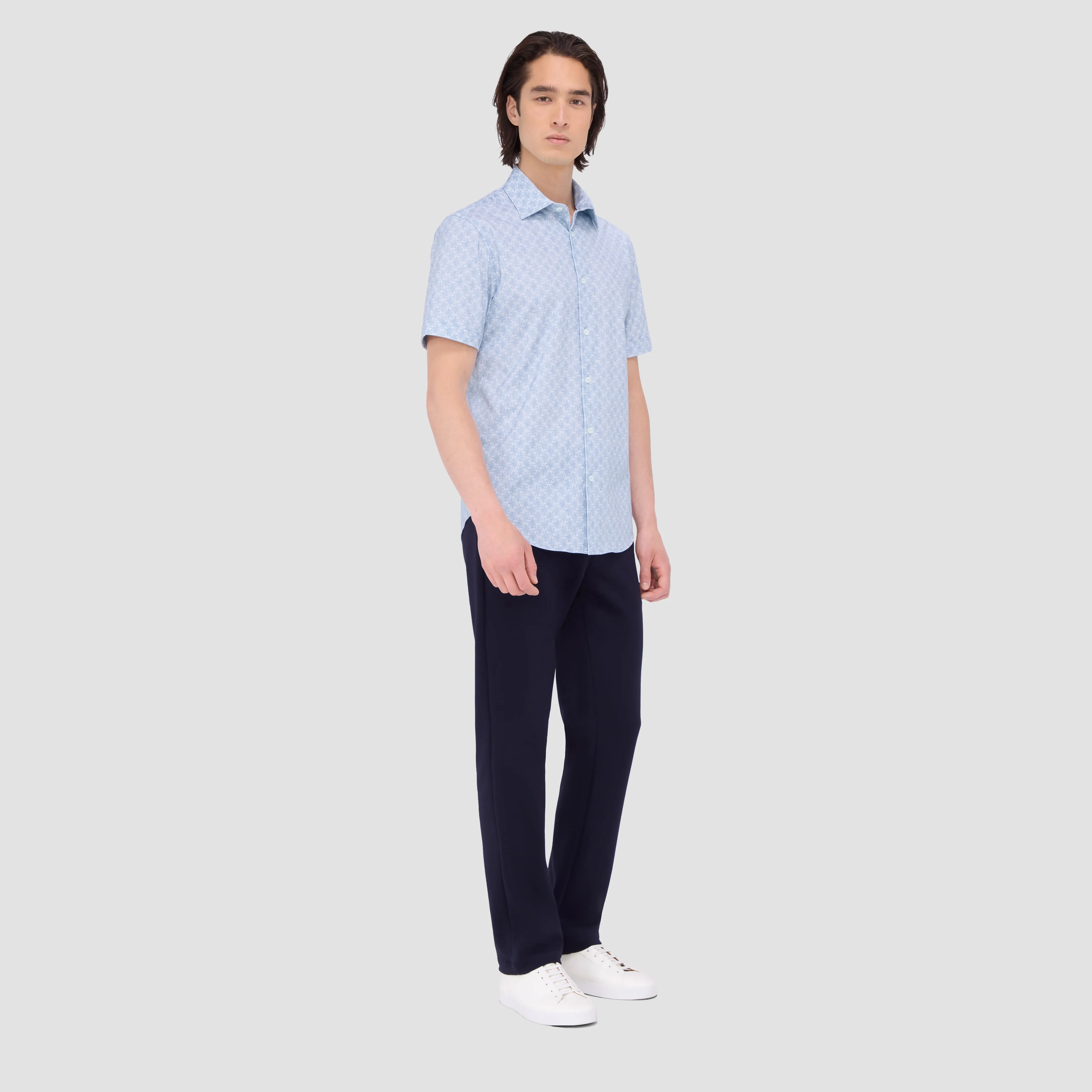 Miles Abstract OoohCotton Short Sleeve Shirt sold by Bugatchi product image thumbnail 5