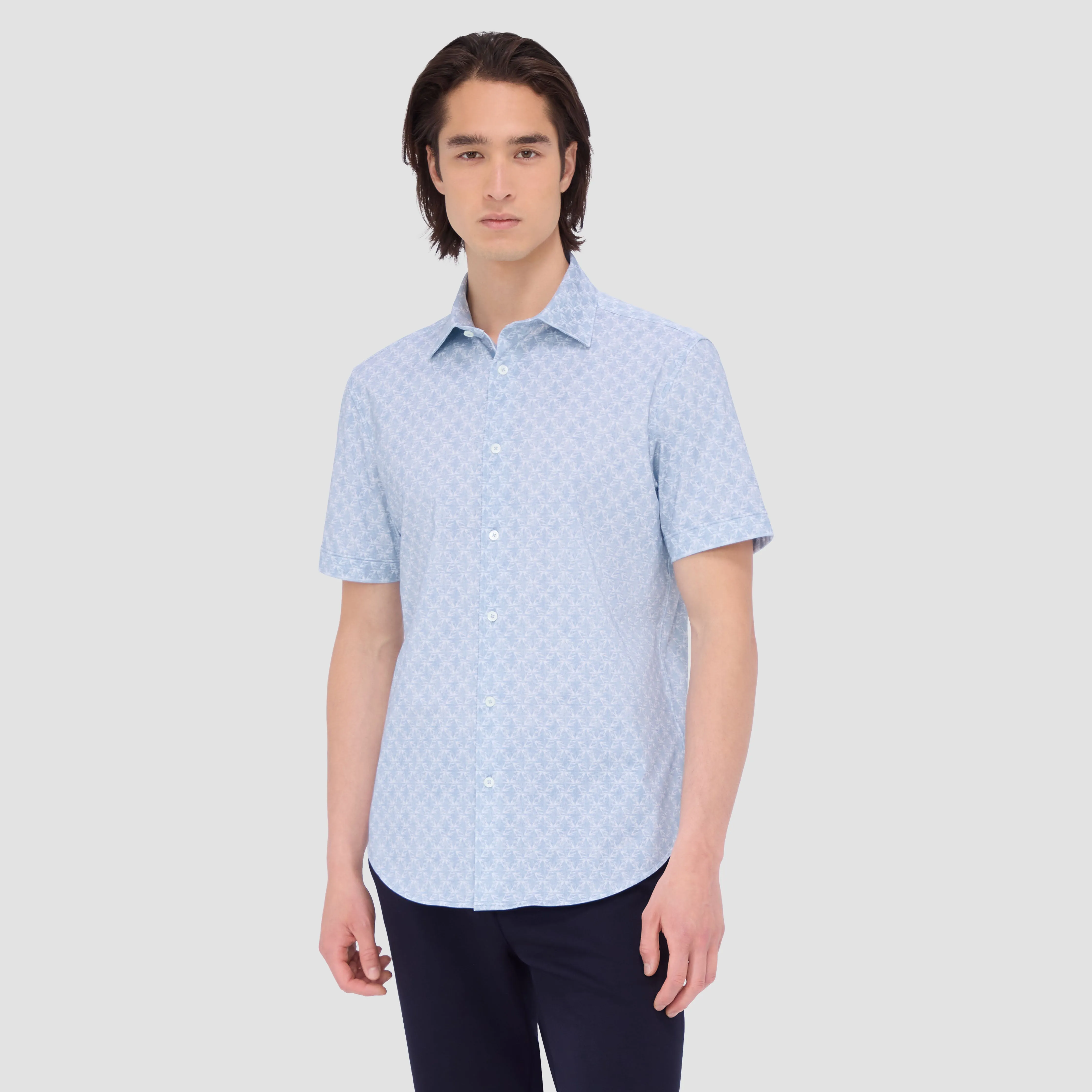 Miles Abstract OoohCotton Short Sleeve Shirt sold by Bugatchi product image thumbnail 2
