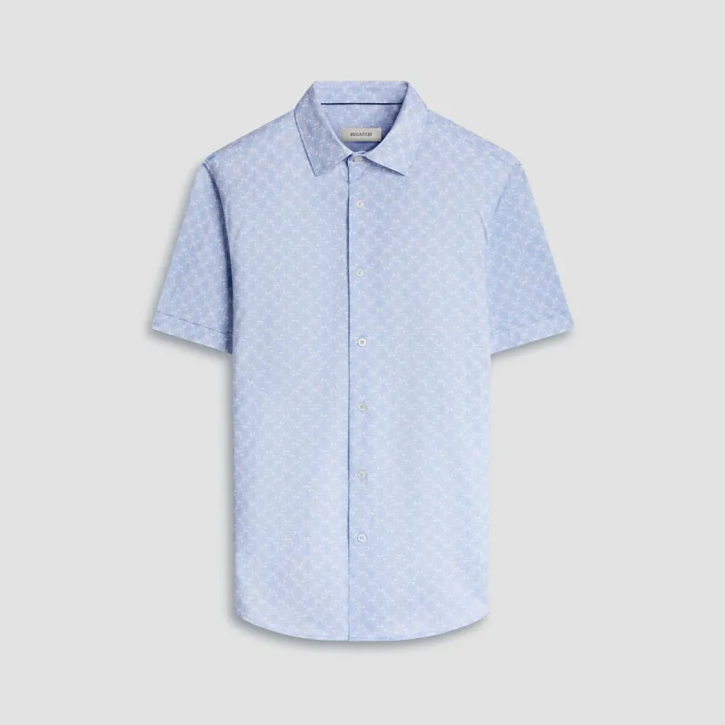 Miles Abstract OoohCotton Short Sleeve Shirt sold by Bugatchi