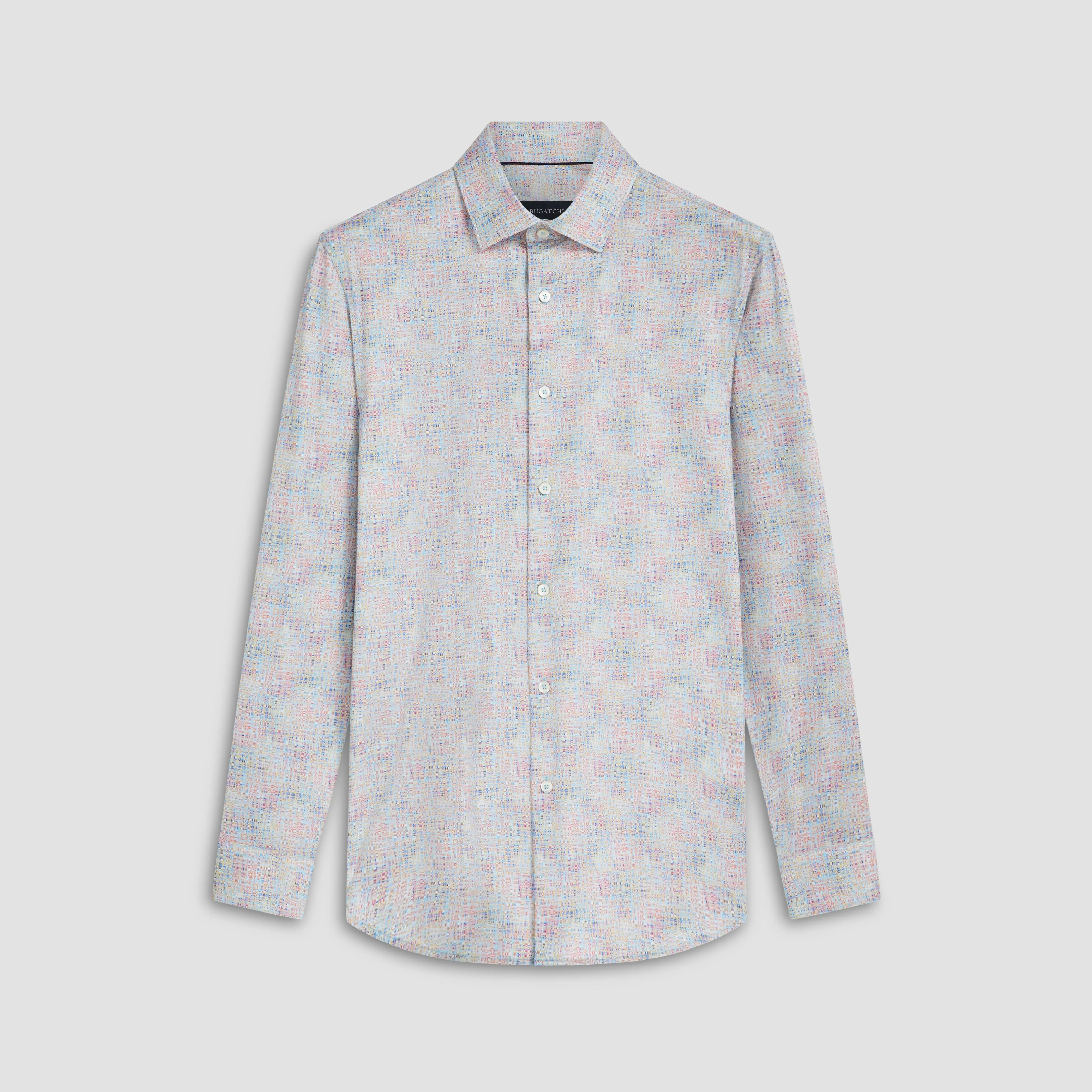 James Mosaic Print OoohCotton Shirt sold by Bugatchi