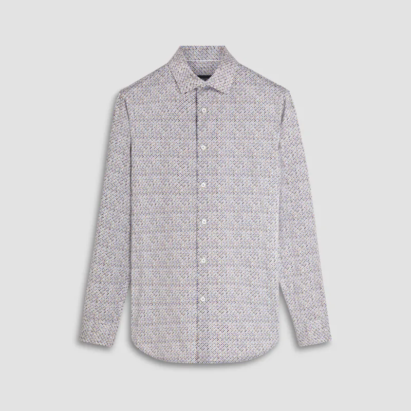 James Polka Dot Print OoohCotton Shirt sold by Bugatchi