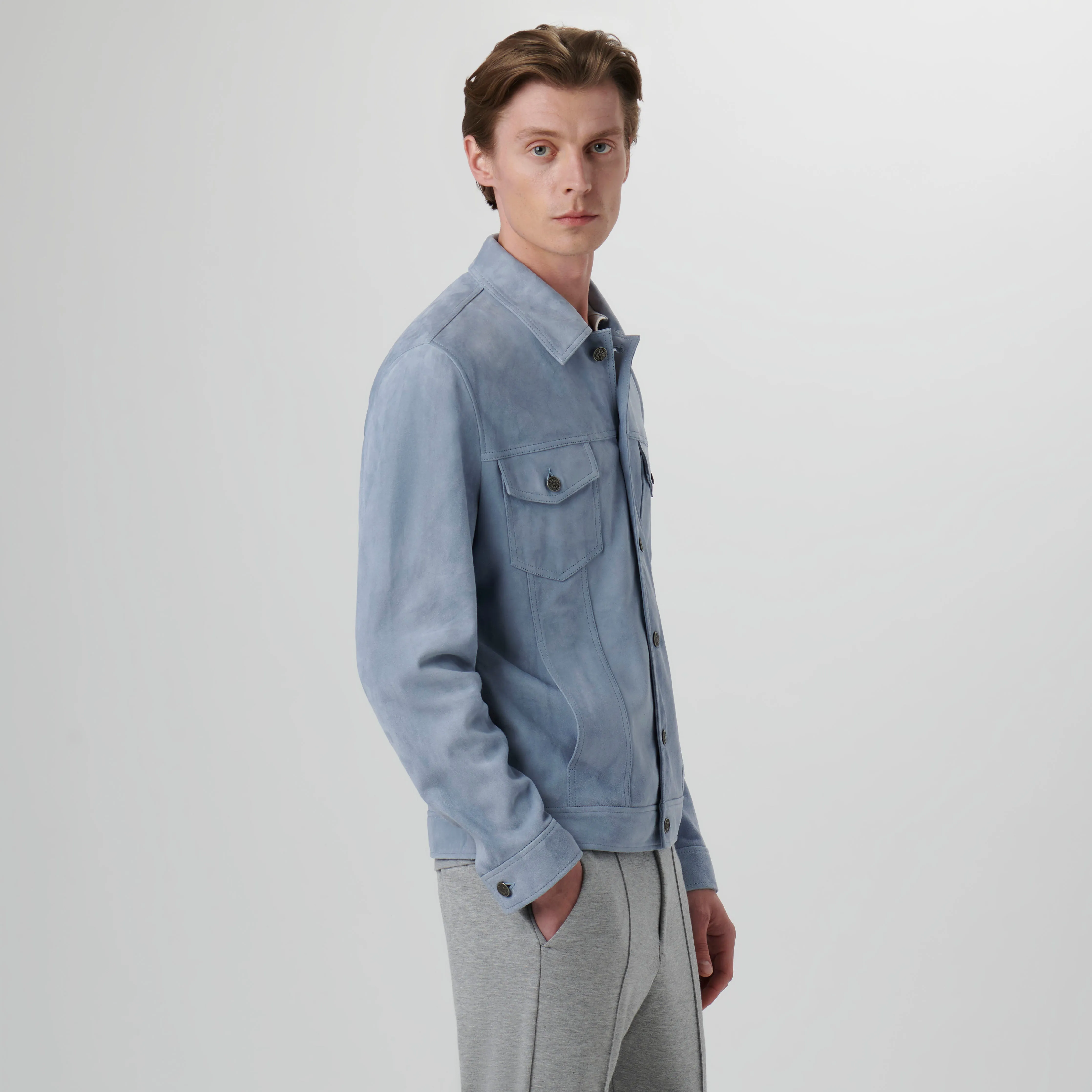 Suede Western Jacket sold by Bugatchi product image thumbnail 4