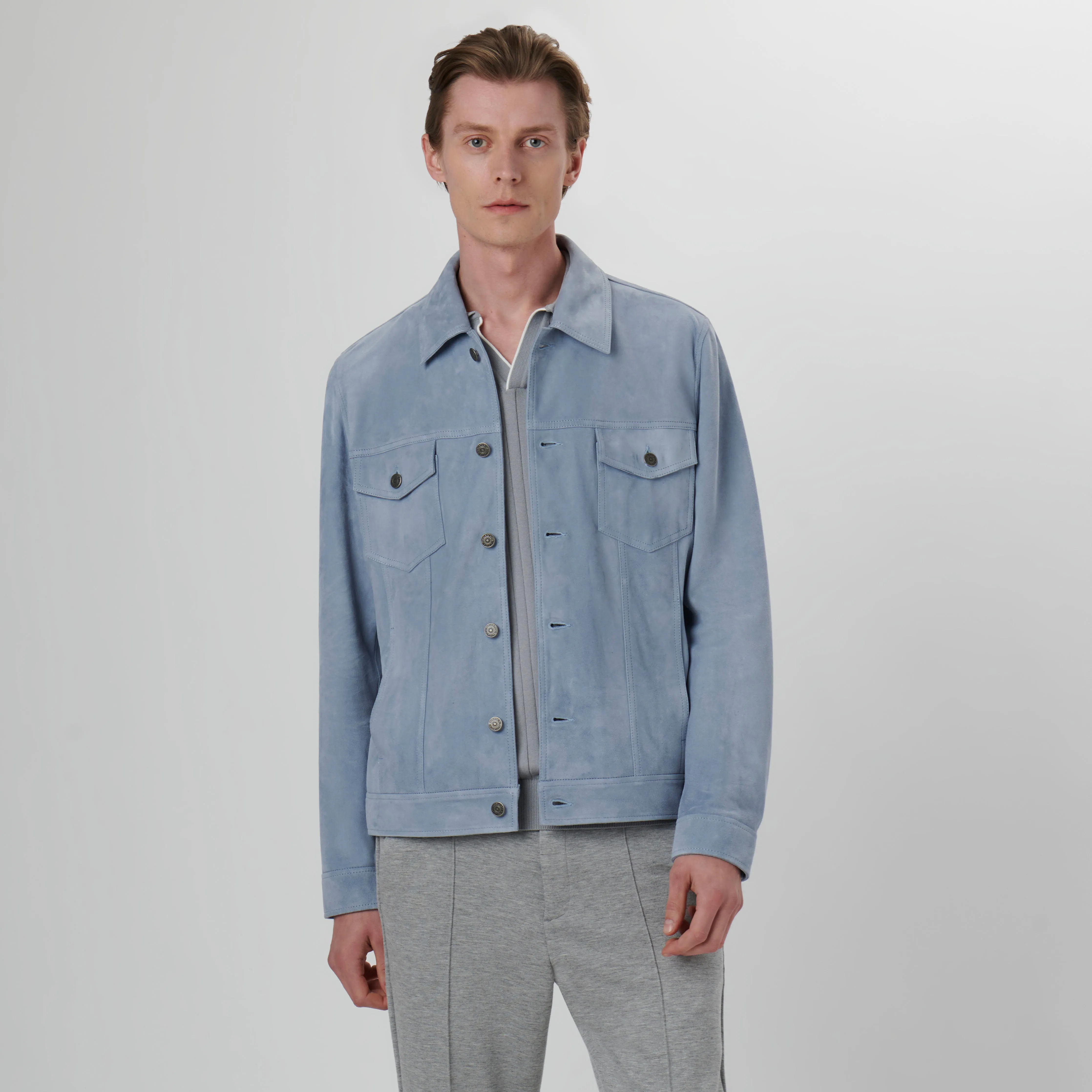 Suede Western Jacket sold by Bugatchi product image thumbnail 3