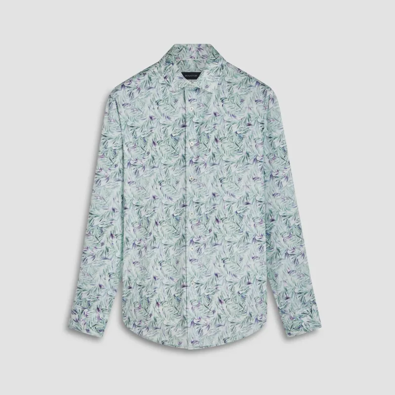 James Leaf Print OoohCotton Shirt sold by Bugatchi