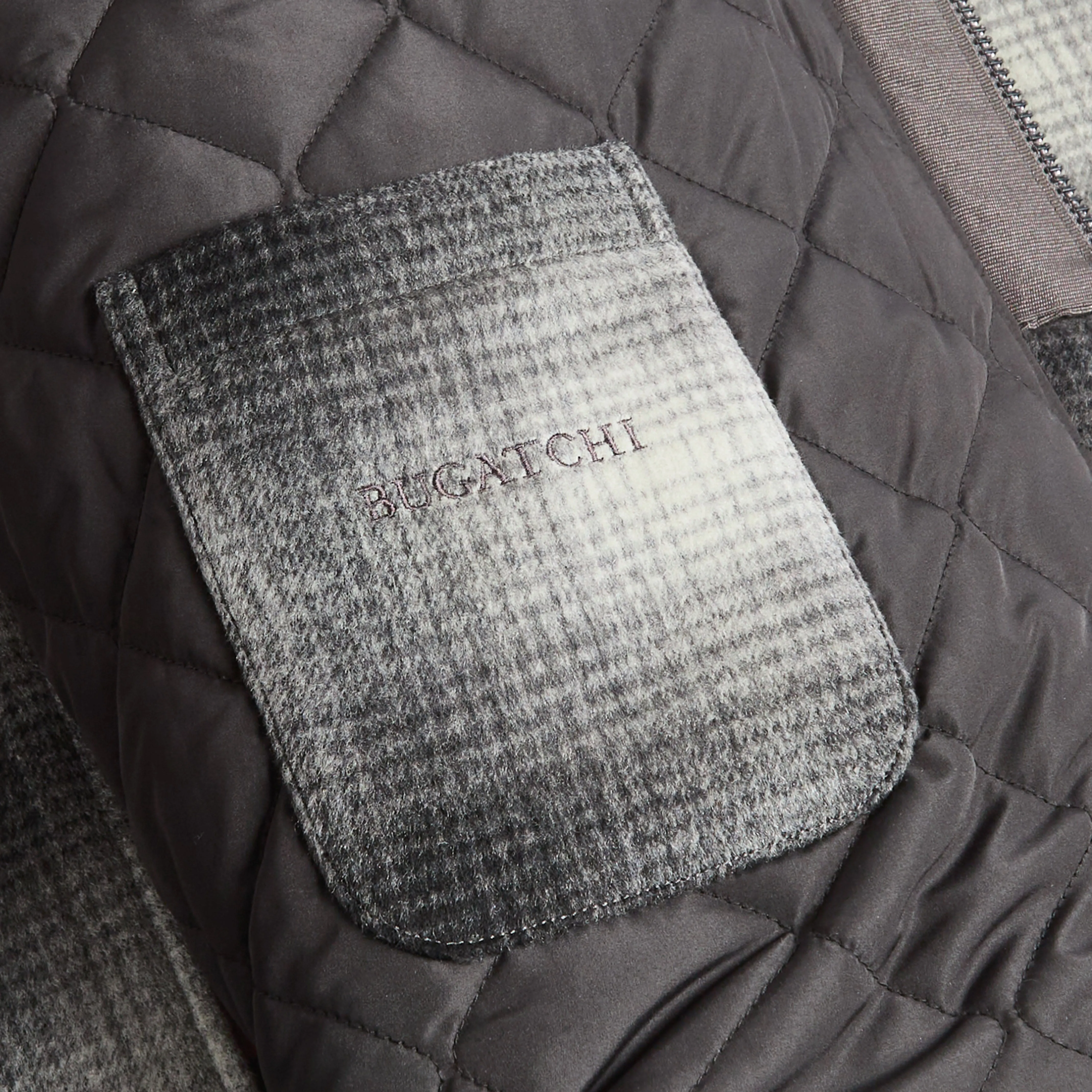 Plaid Car Coat With Hood sold by Bugatchi product image thumbnail 3