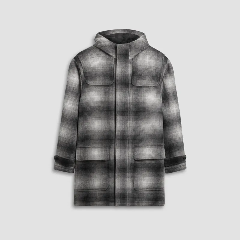 Plaid Car Coat With Hood sold by Bugatchi