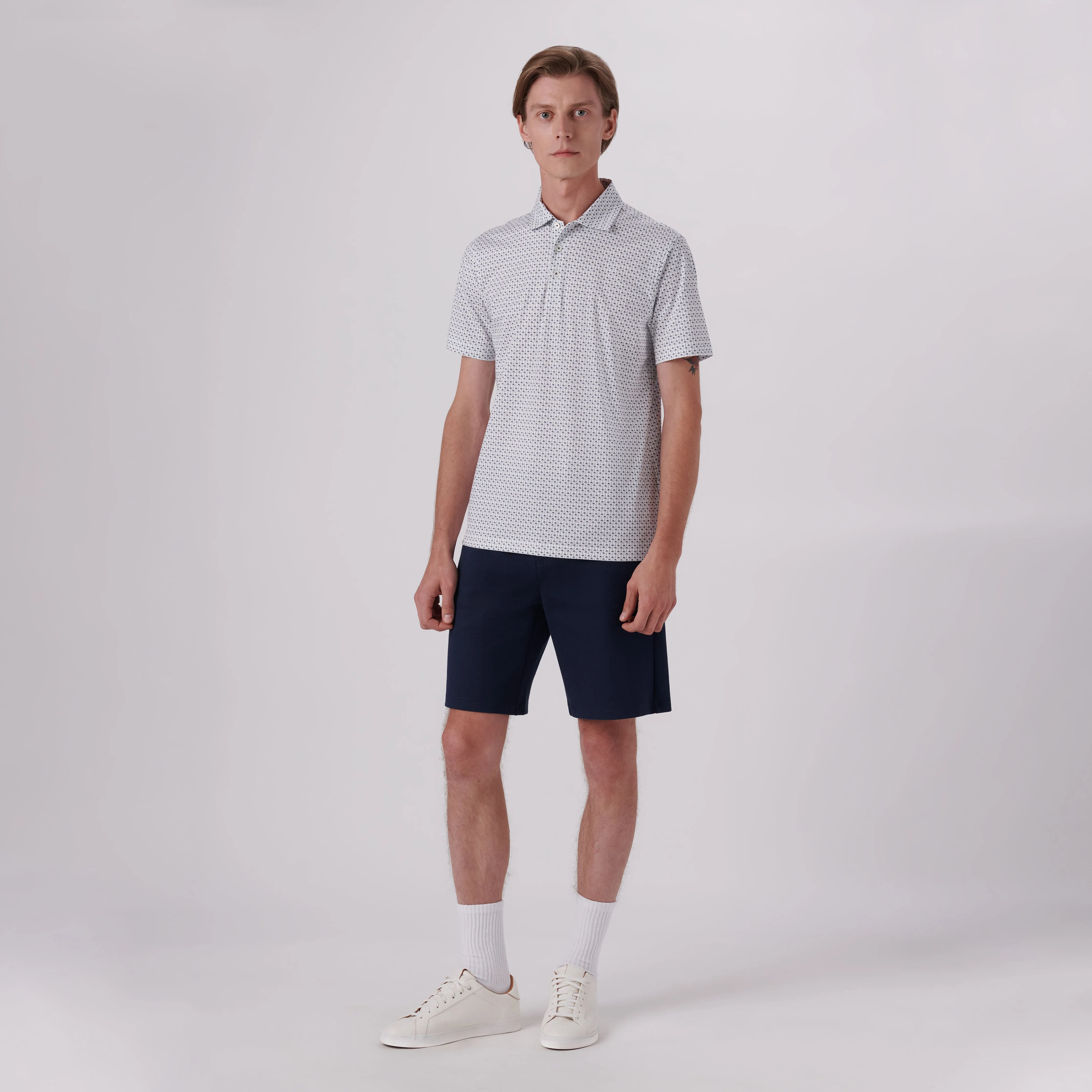 Victor Palm Trees Print OoohCotton Polo sold by Bugatchi product image thumbnail 5