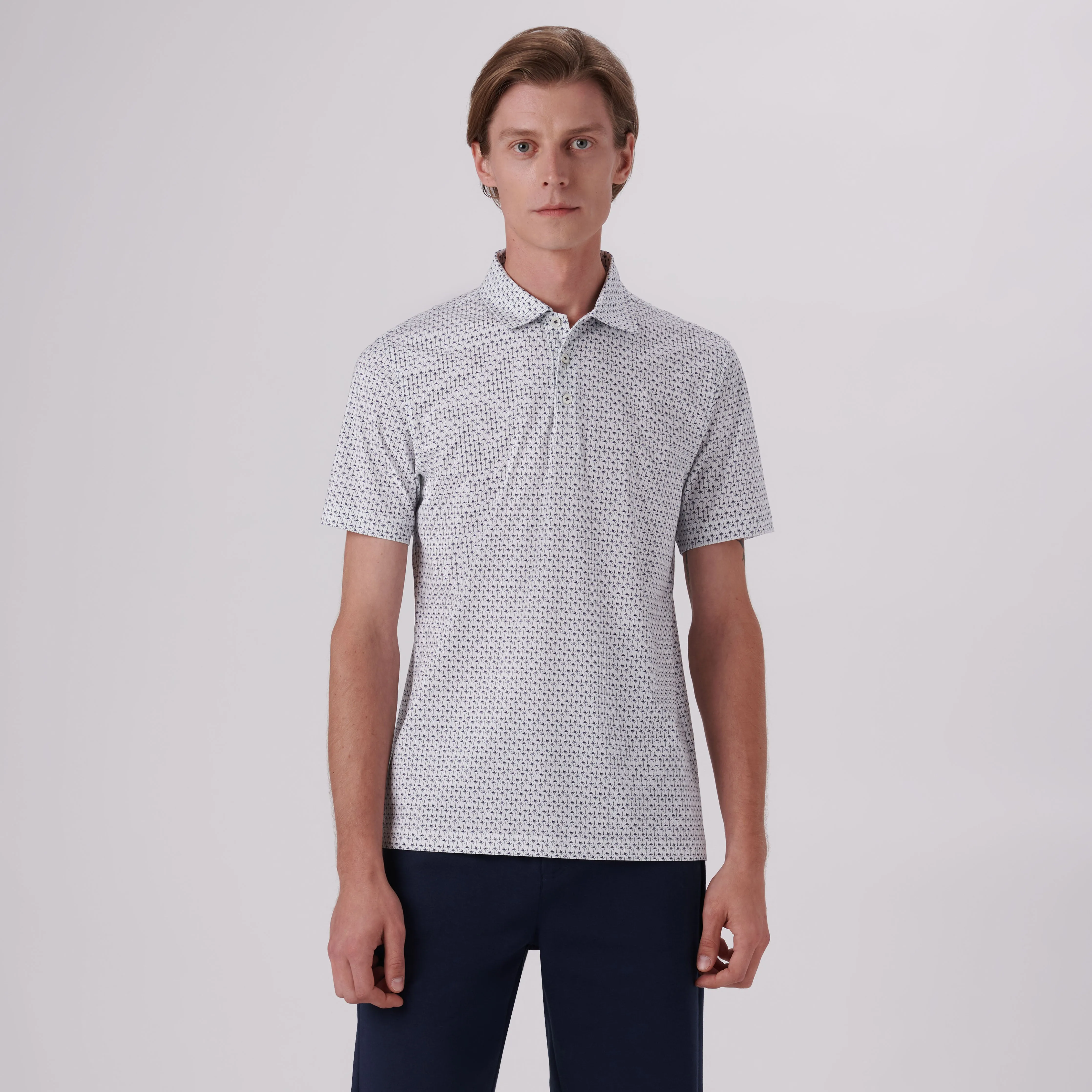 Victor Palm Trees Print OoohCotton Polo sold by Bugatchi product image thumbnail 2