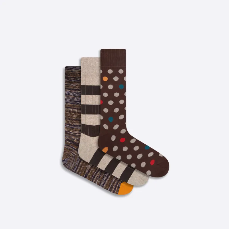 Three-Pair Assorted Sock Box sold by Bugatchi