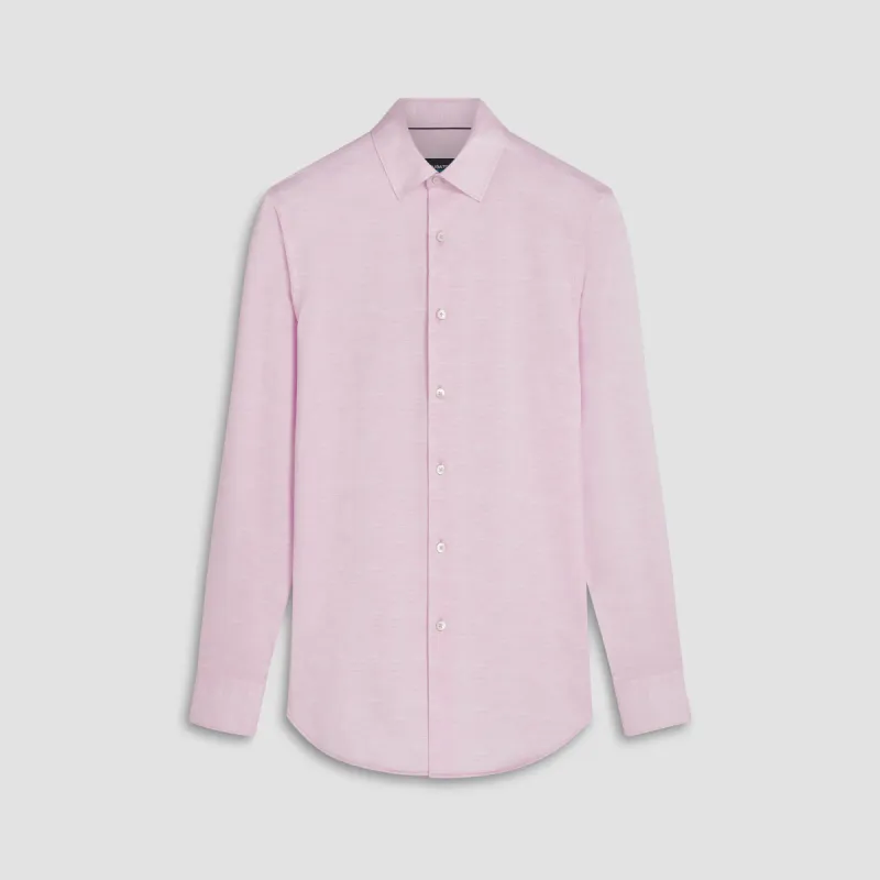 JAMES Striated OoohCotton Twill Shirt sold by Bugatchi