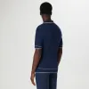 Cable Stitch Short Sleeve Polo Sweater sold by Bugatchi