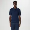 Cable Stitch Short Sleeve Polo Sweater sold by Bugatchi