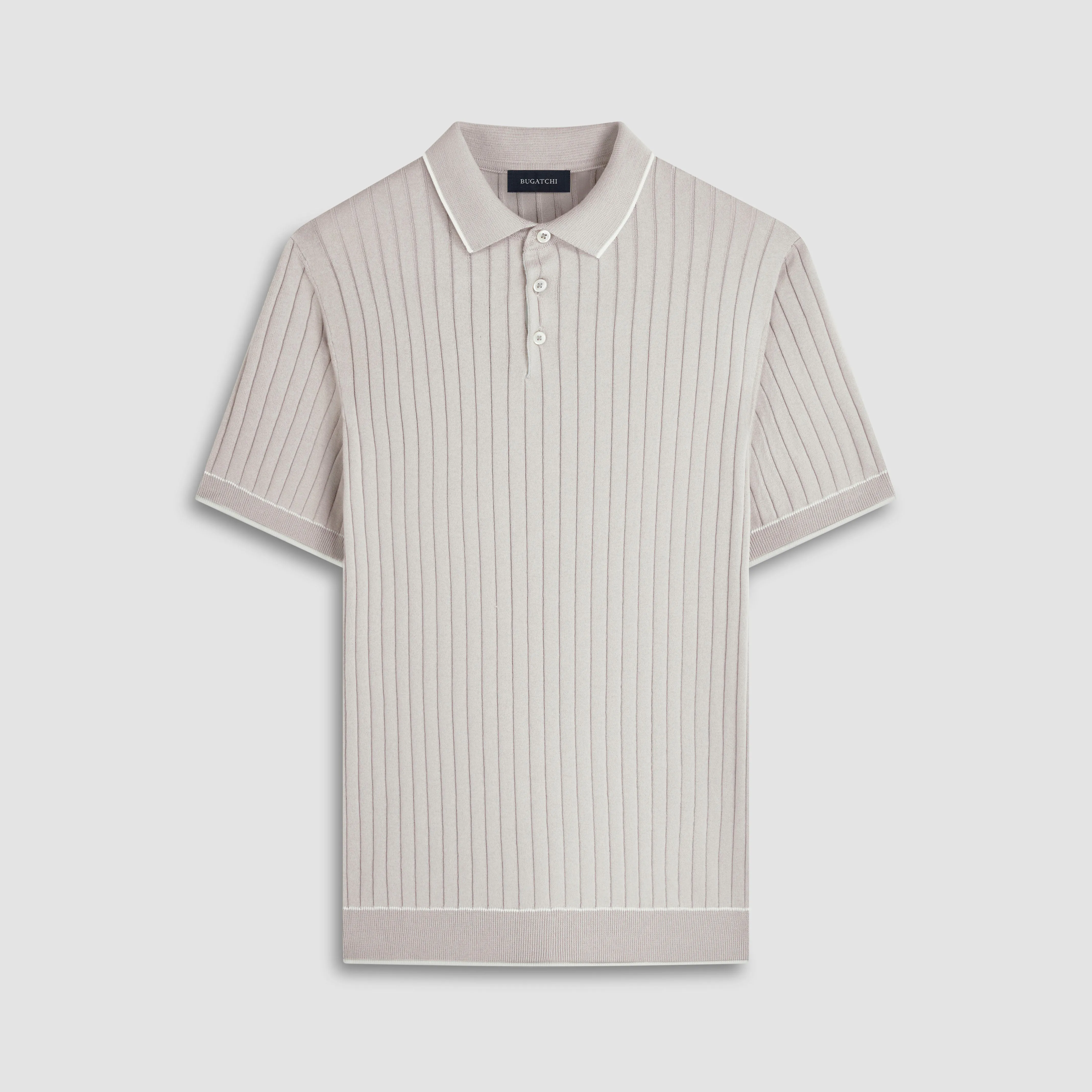Rib Stitch Short Sleeve Polo Sweater sold by Bugatchi