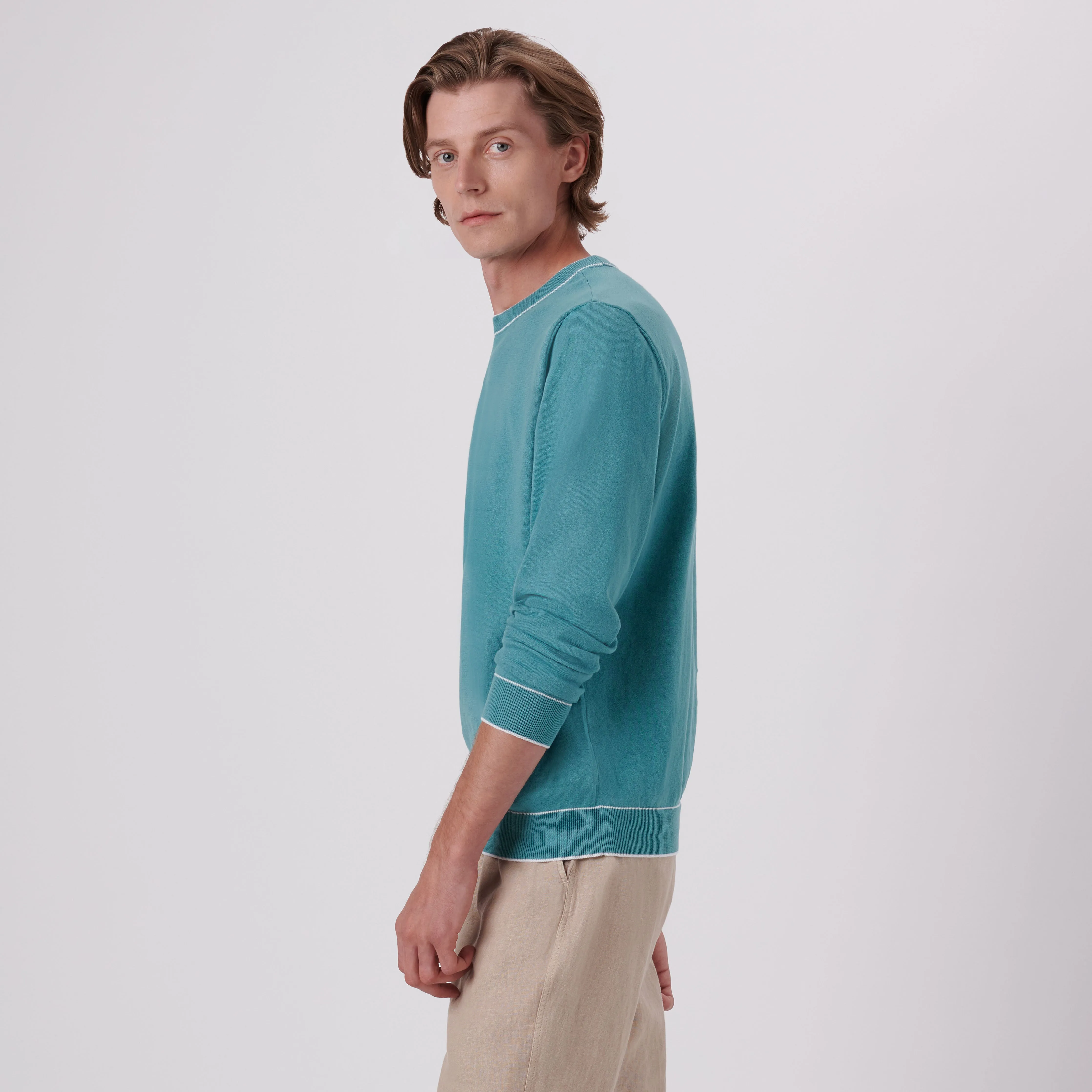 Solid Crew Neck Sweater sold by Bugatchi product image thumbnail 3