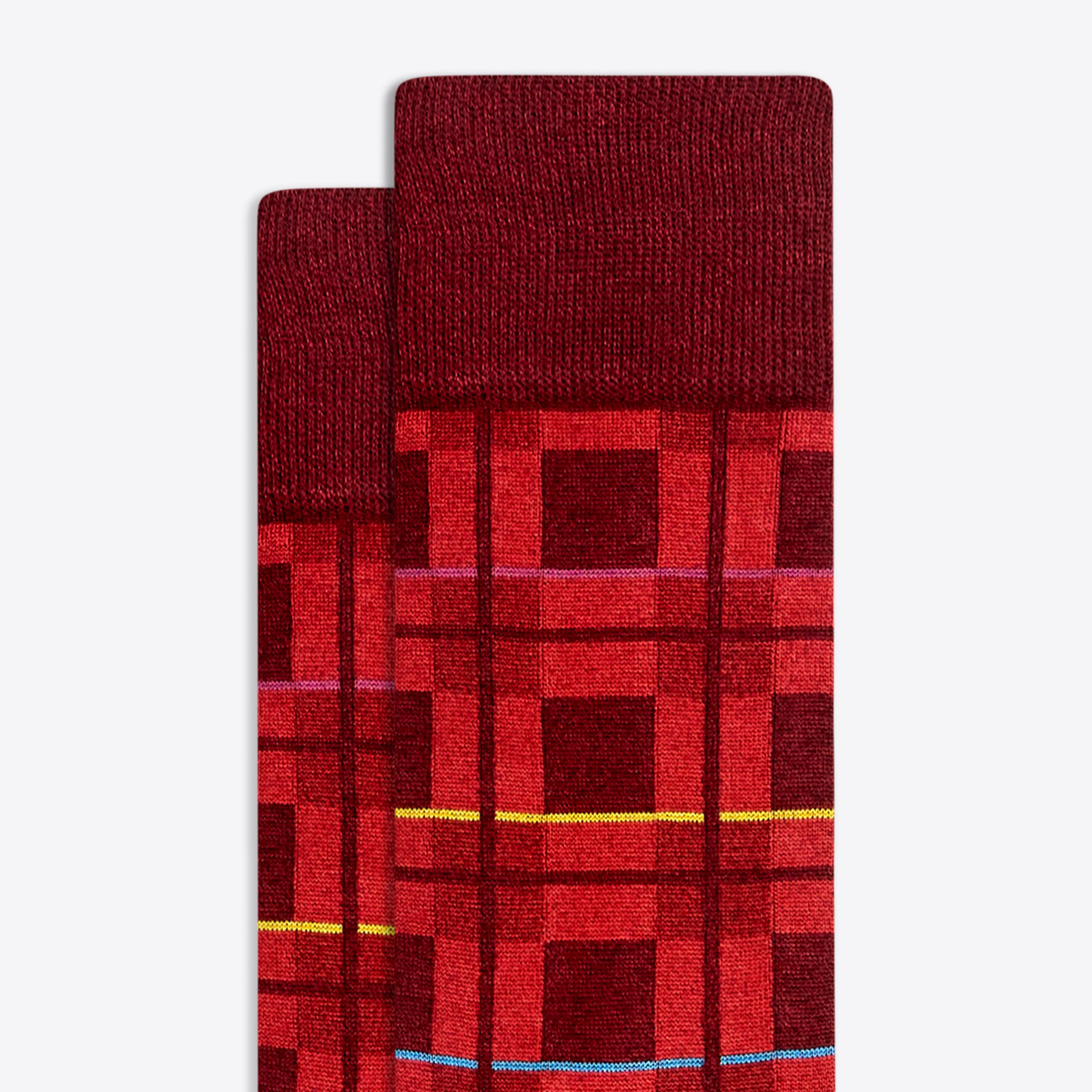 Plaid Check Mid-Calf Socks sold by Bugatchi product image thumbnail 2