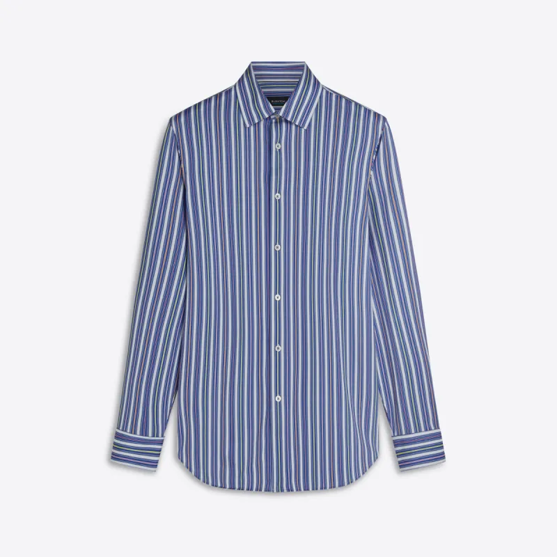 JAMES Shadow Stripe OoohCotton Shirt sold by Bugatchi