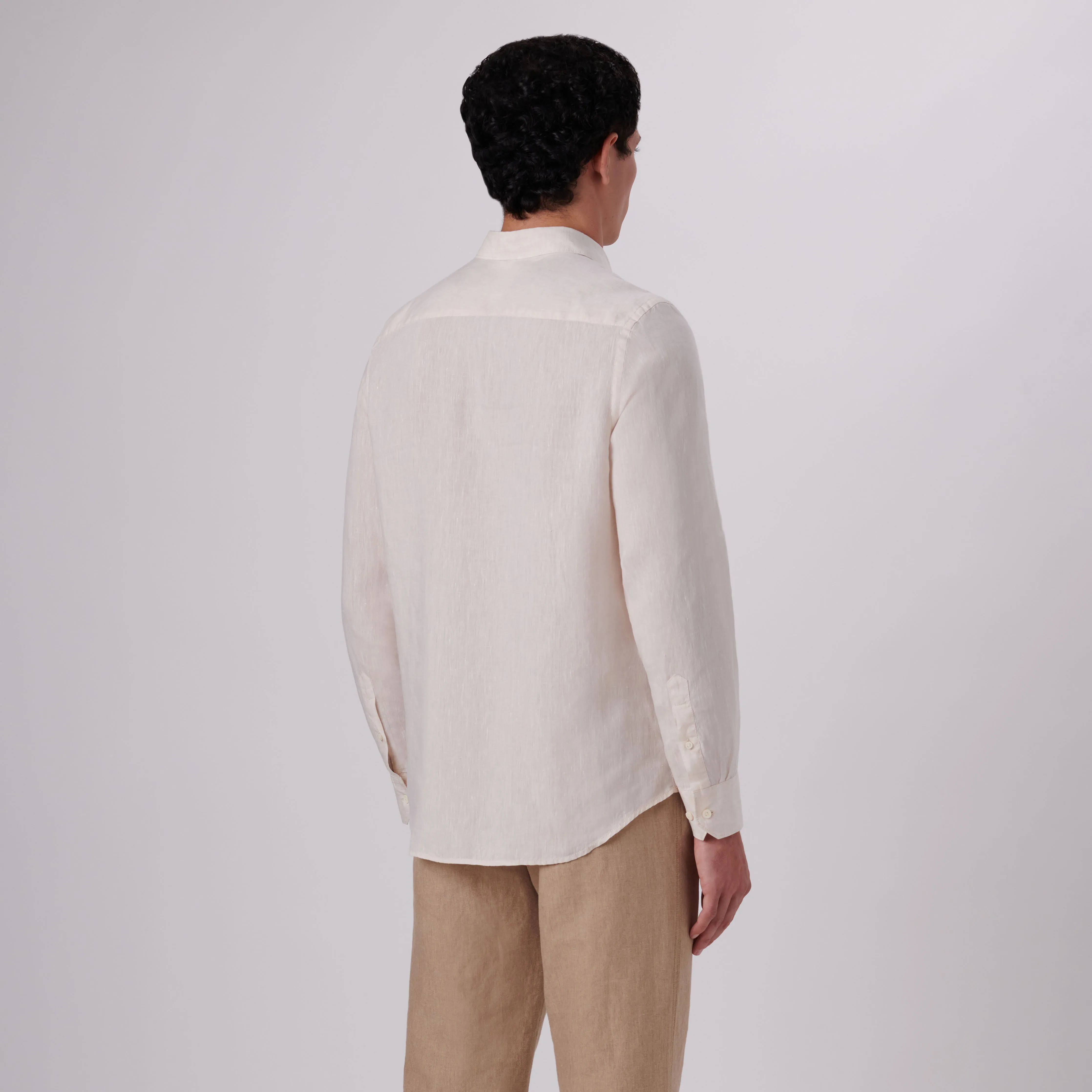 Axel Solid Linen Shirt sold by Bugatchi product image thumbnail 4