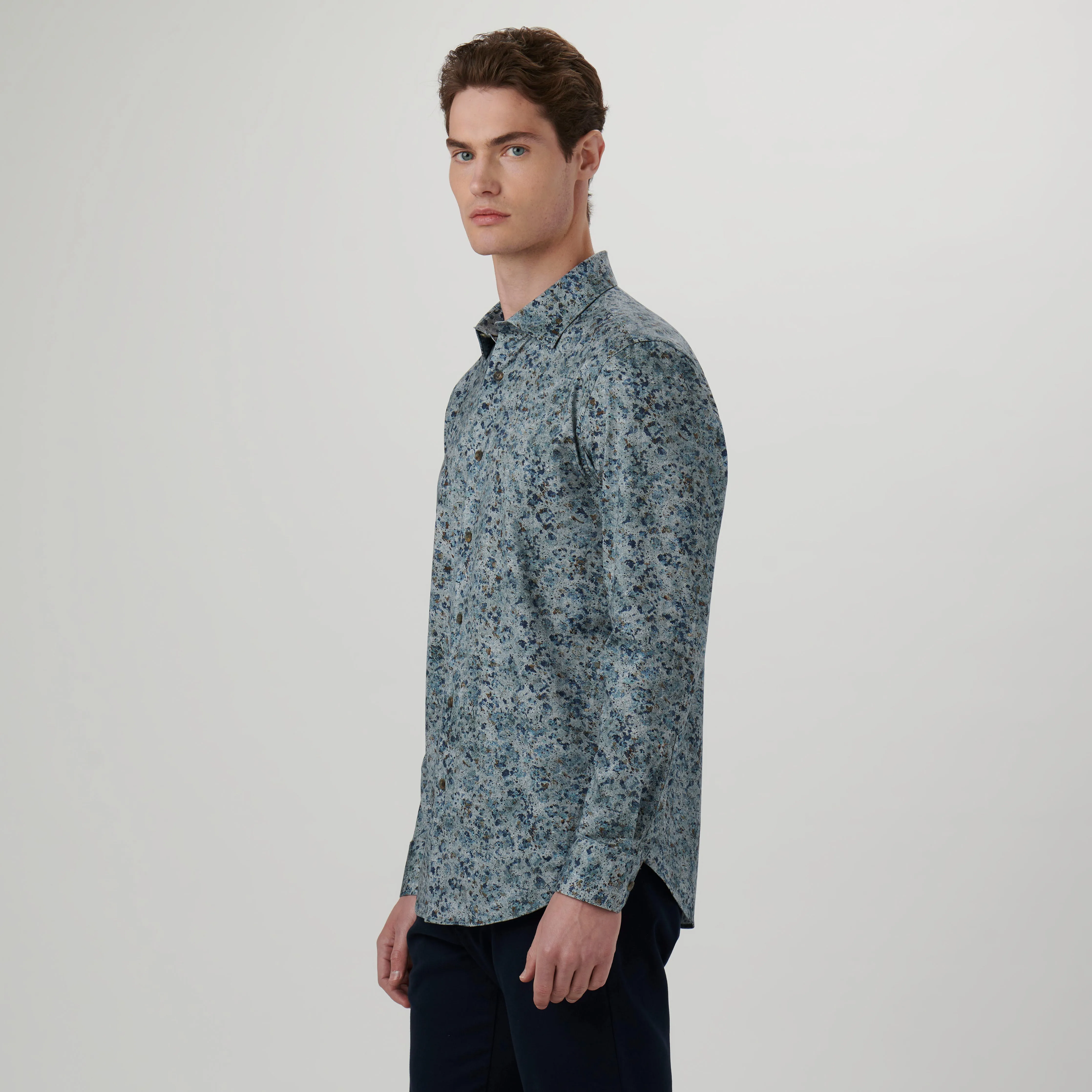 James Marbled OoohCotton Shirt sold by Bugatchi product image thumbnail 3