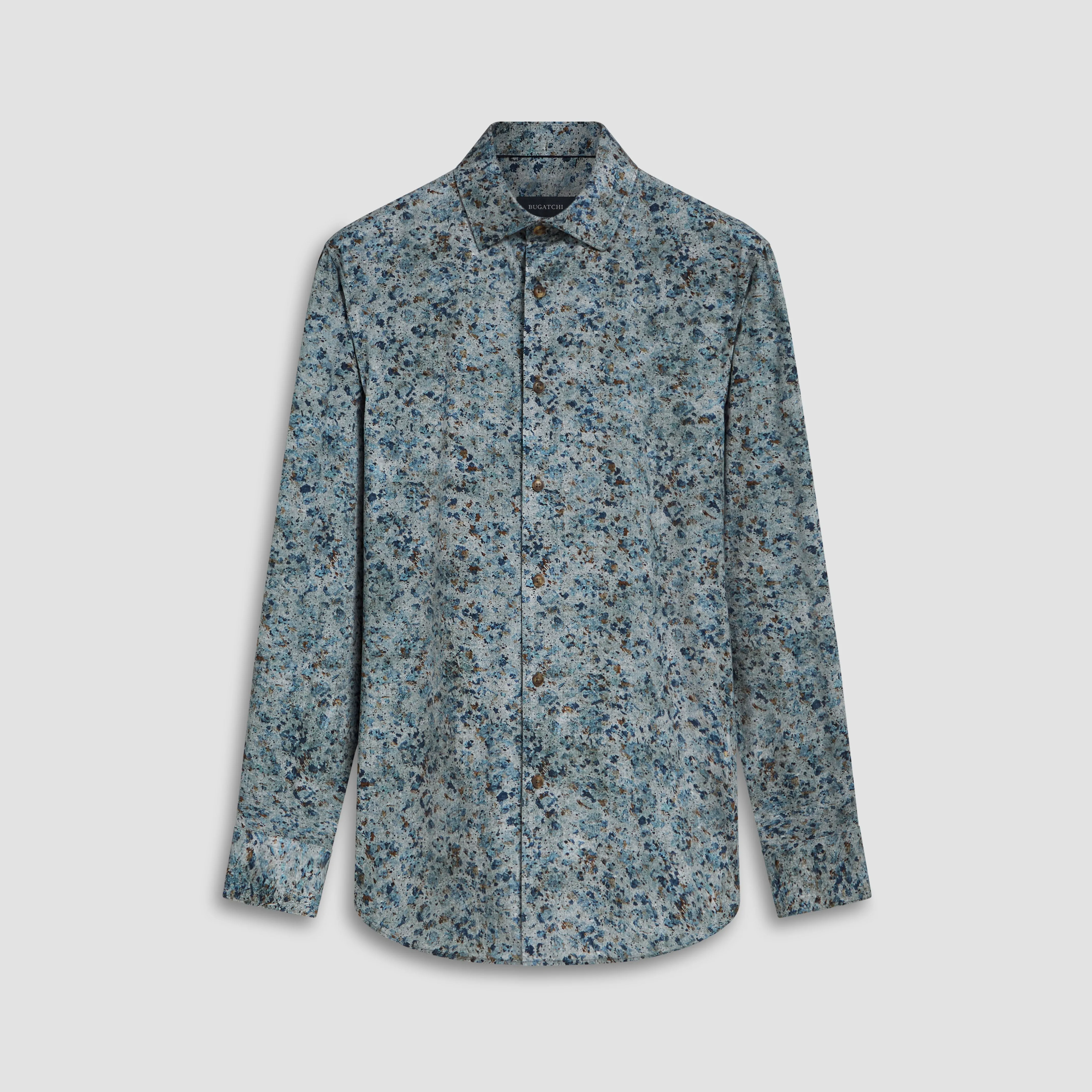 James Marbled OoohCotton Shirt sold by Bugatchi